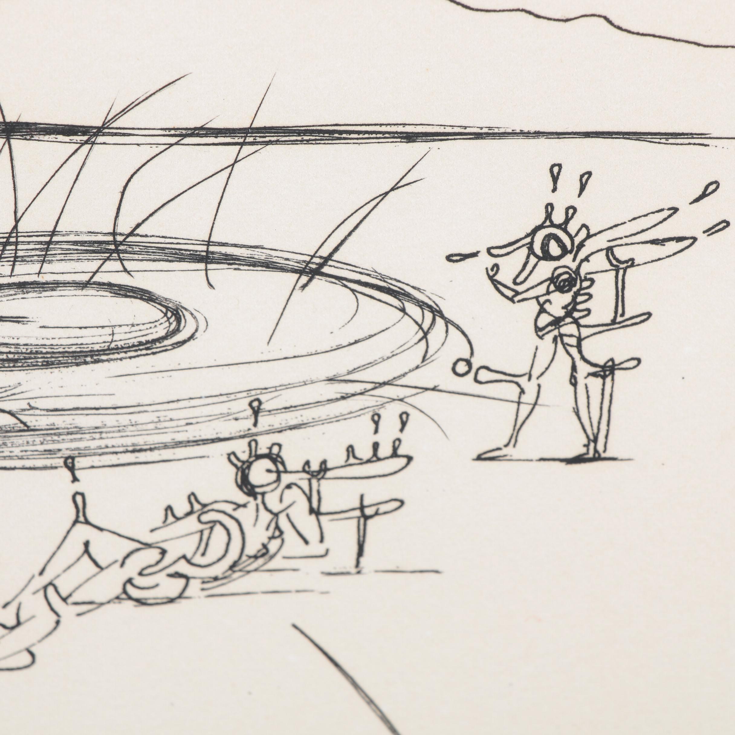 Salvador Dalí Mixed Media Print "Chrysanthemum Frutescens"