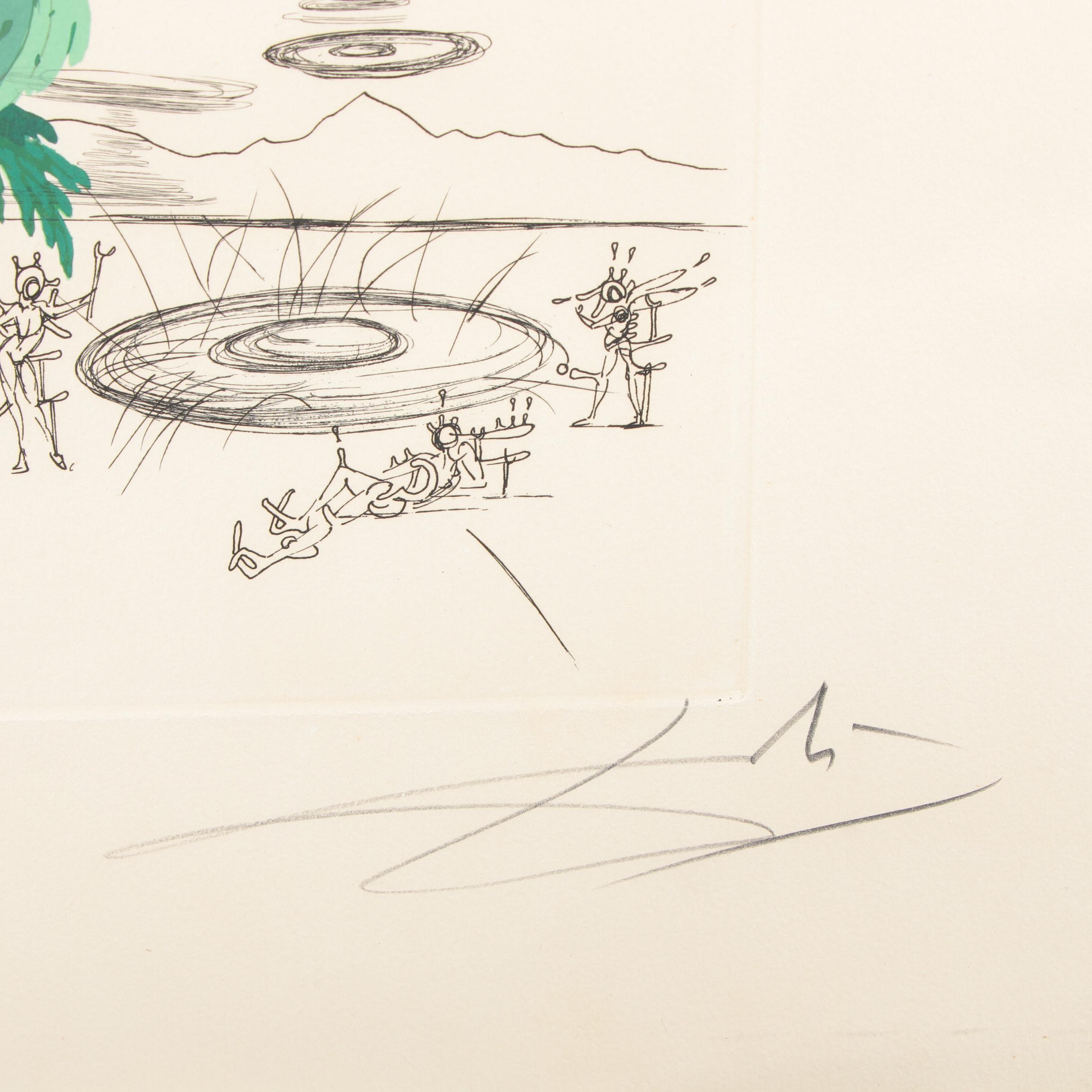 Salvador Dalí Mixed Media Print "Chrysanthemum Frutescens"