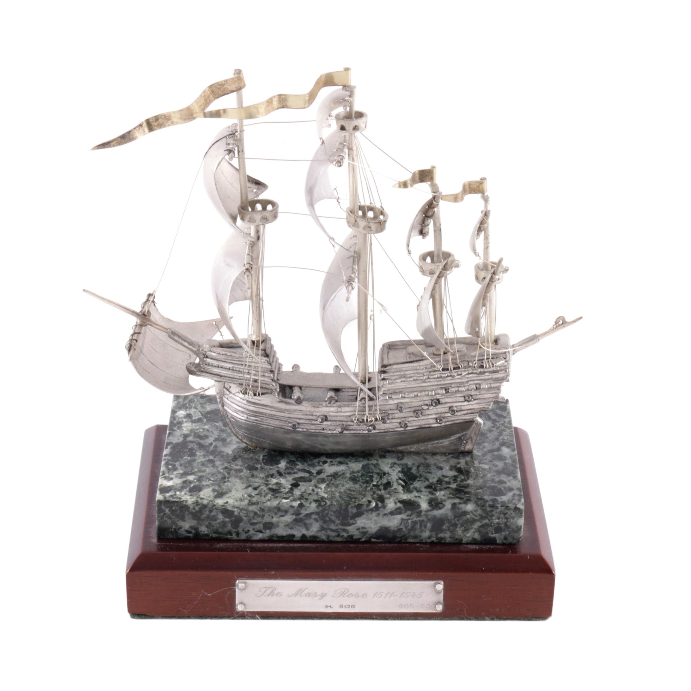Boehm Sterling Silver Limited Edition Replica of "The Mary Rose"