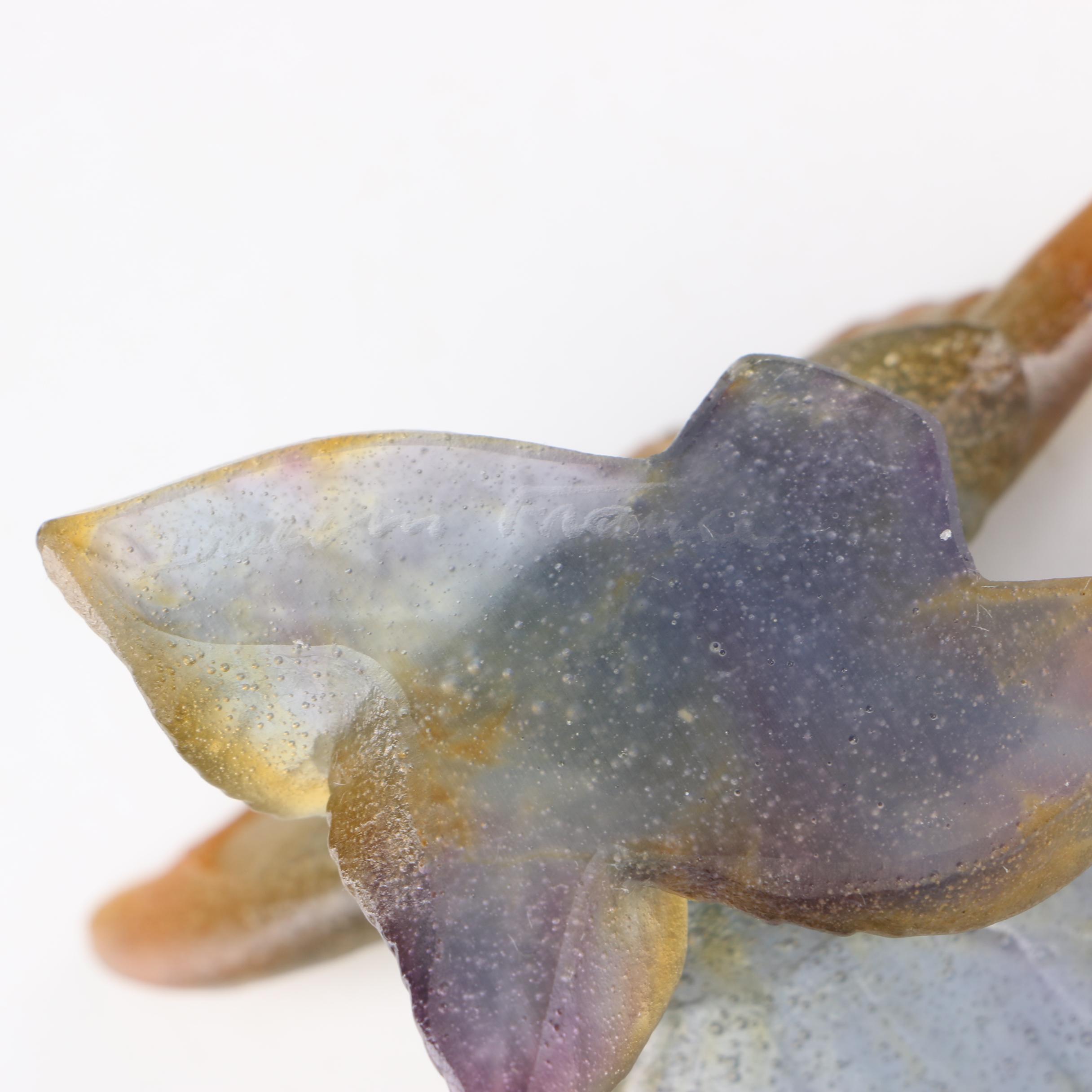 Daum France "Purple Butterfly" Pâte de Verre Figurine