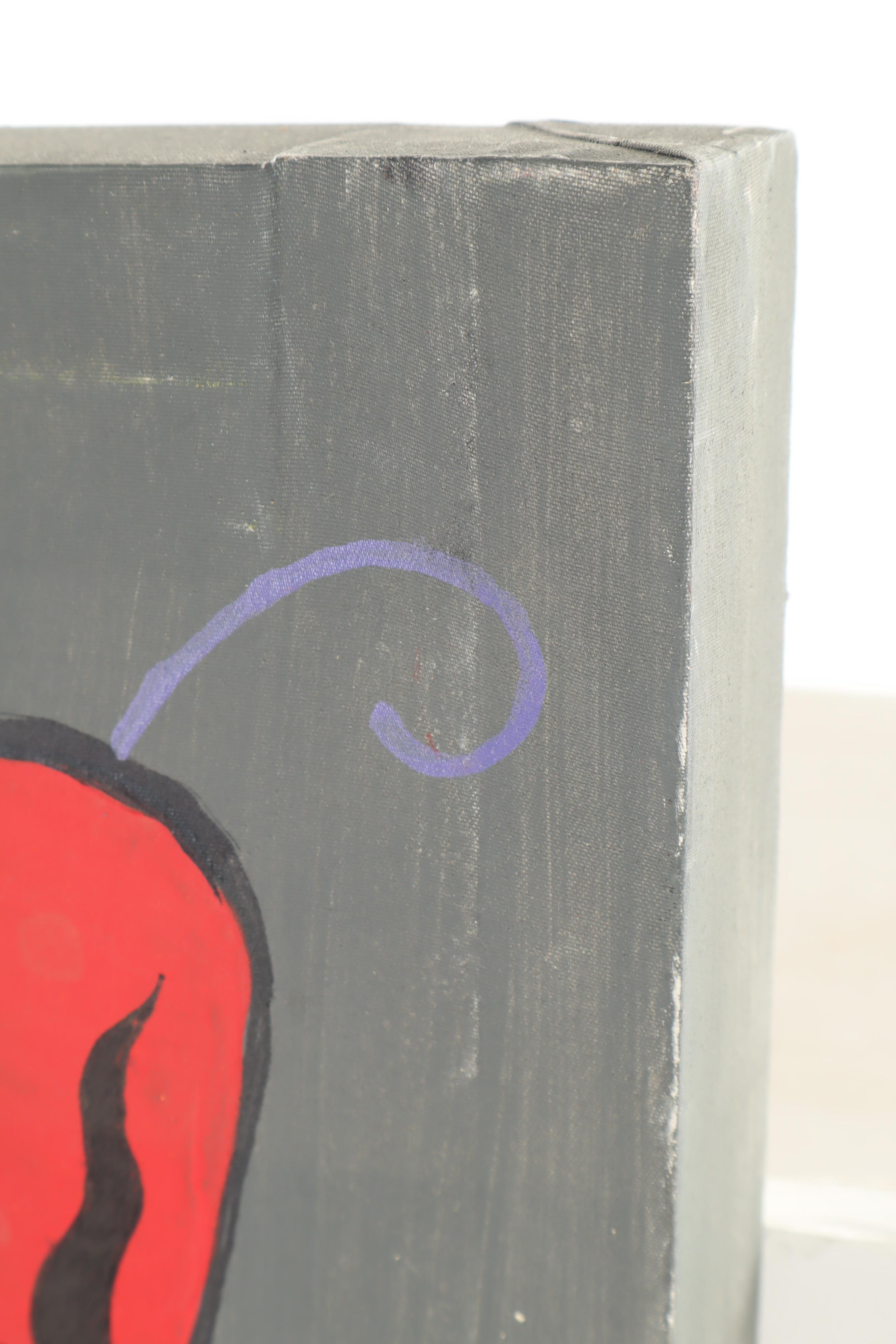 Abstract Face Tempera Painting