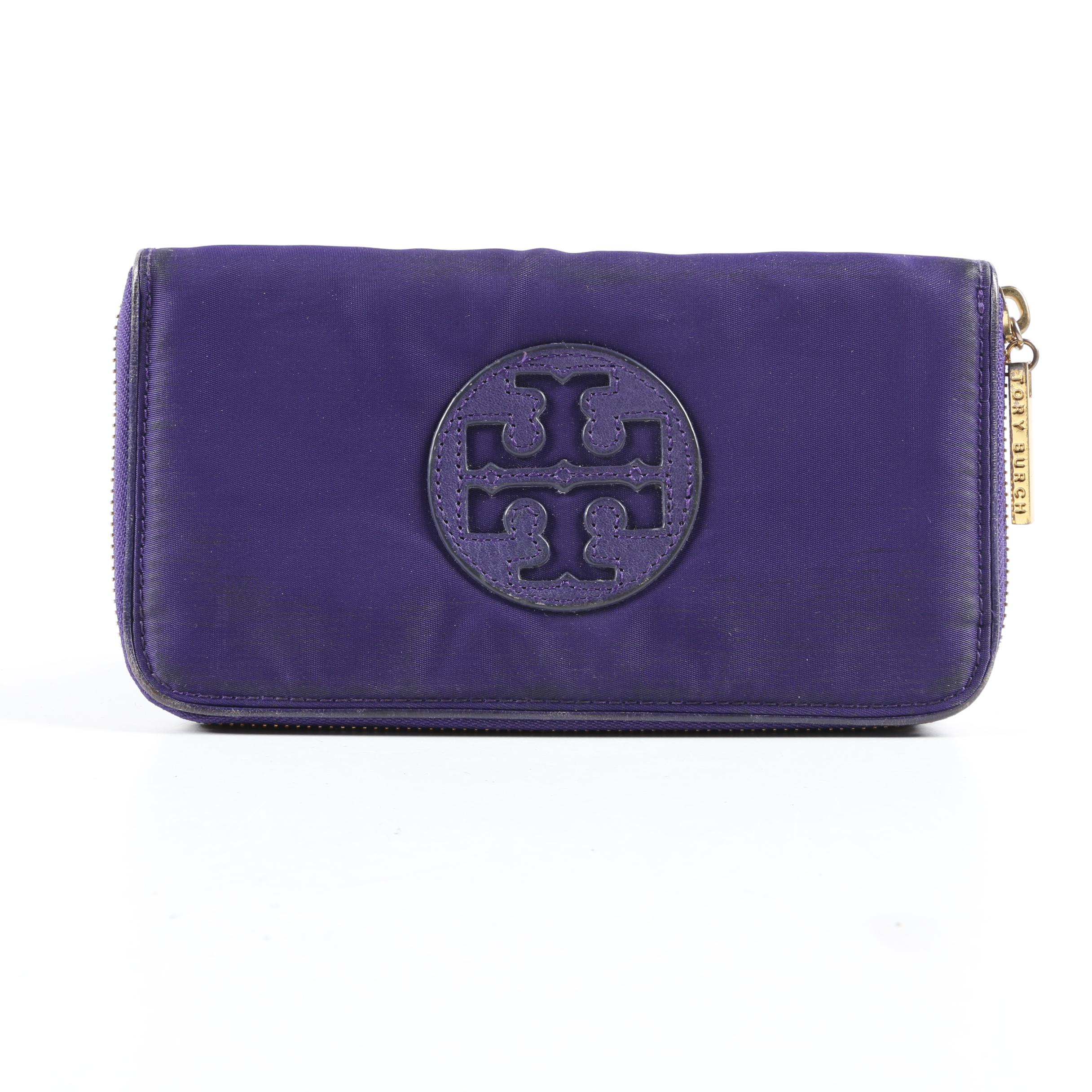 Vintage Coach and Bally Leather Wallets with Tory Burch Nylon Zip Around Wallet