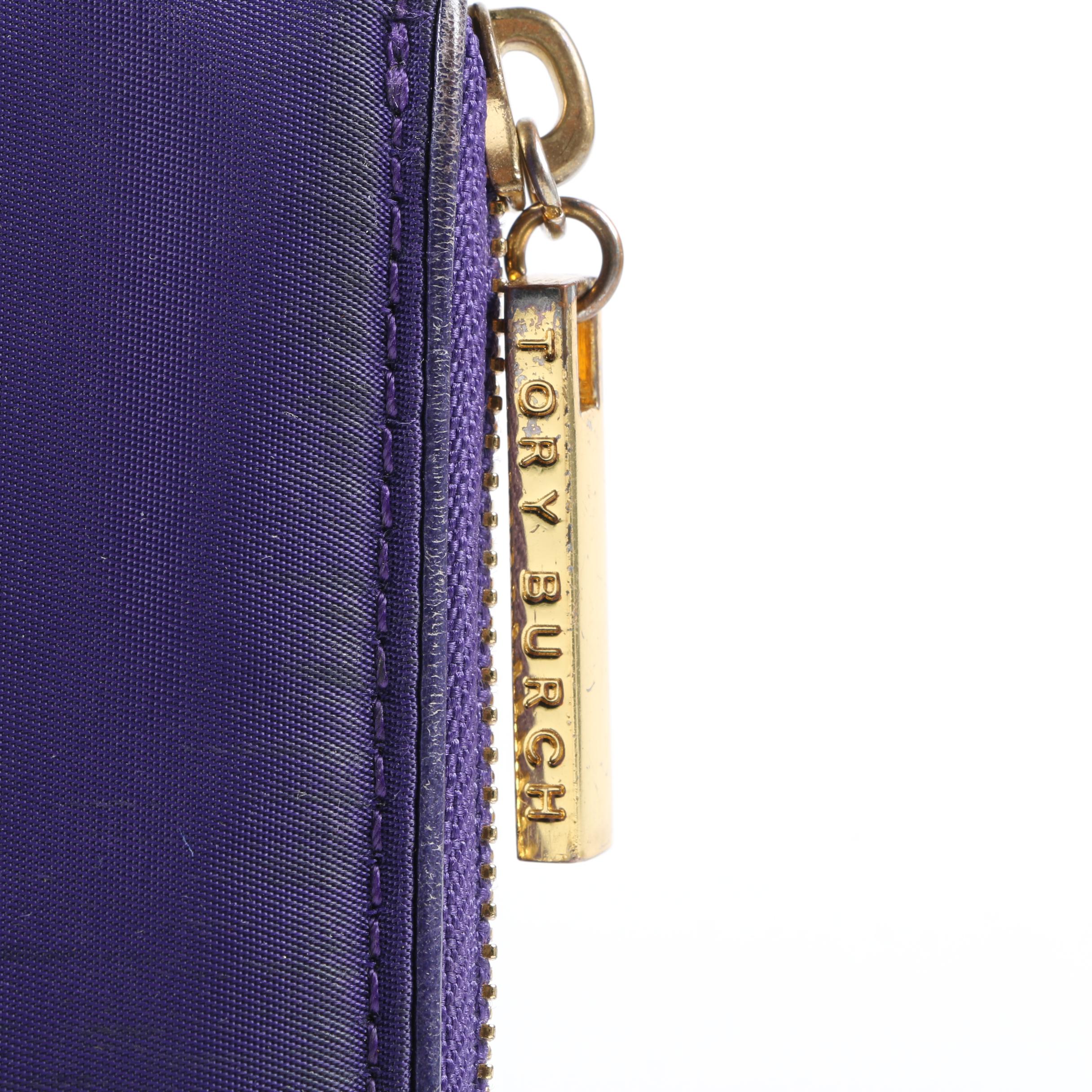 Vintage Coach and Bally Leather Wallets with Tory Burch Nylon Zip Around Wallet