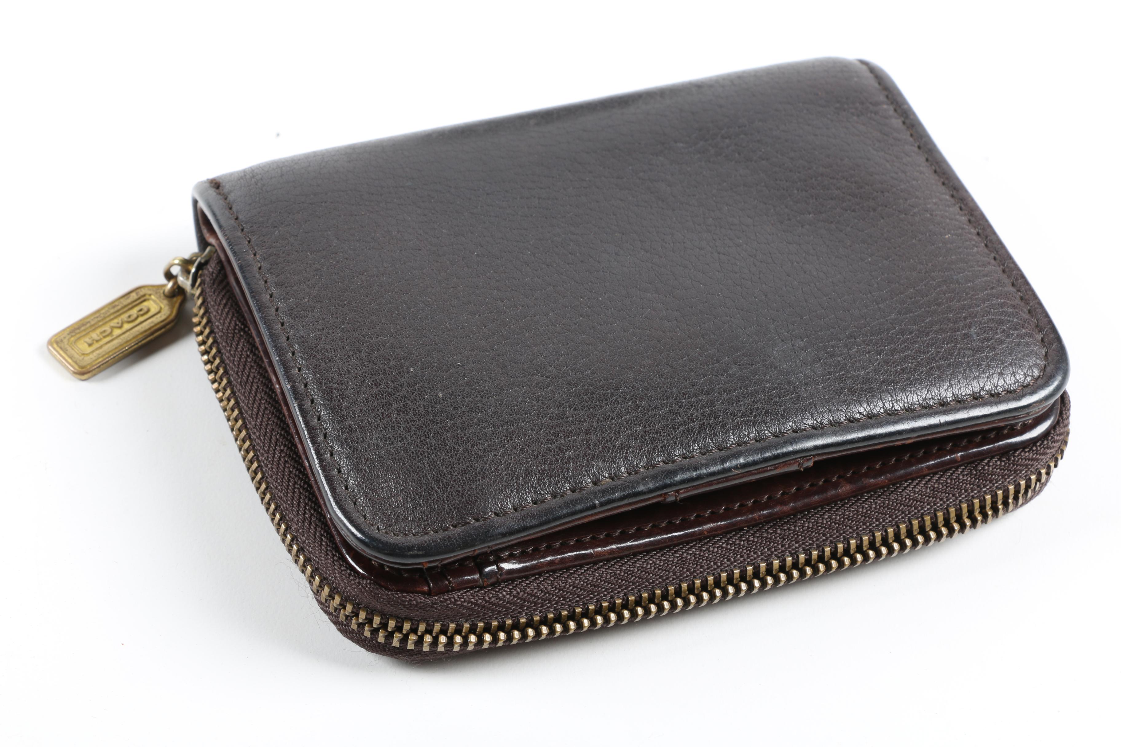 Vintage Coach and Bally Leather Wallets with Tory Burch Nylon Zip Around Wallet