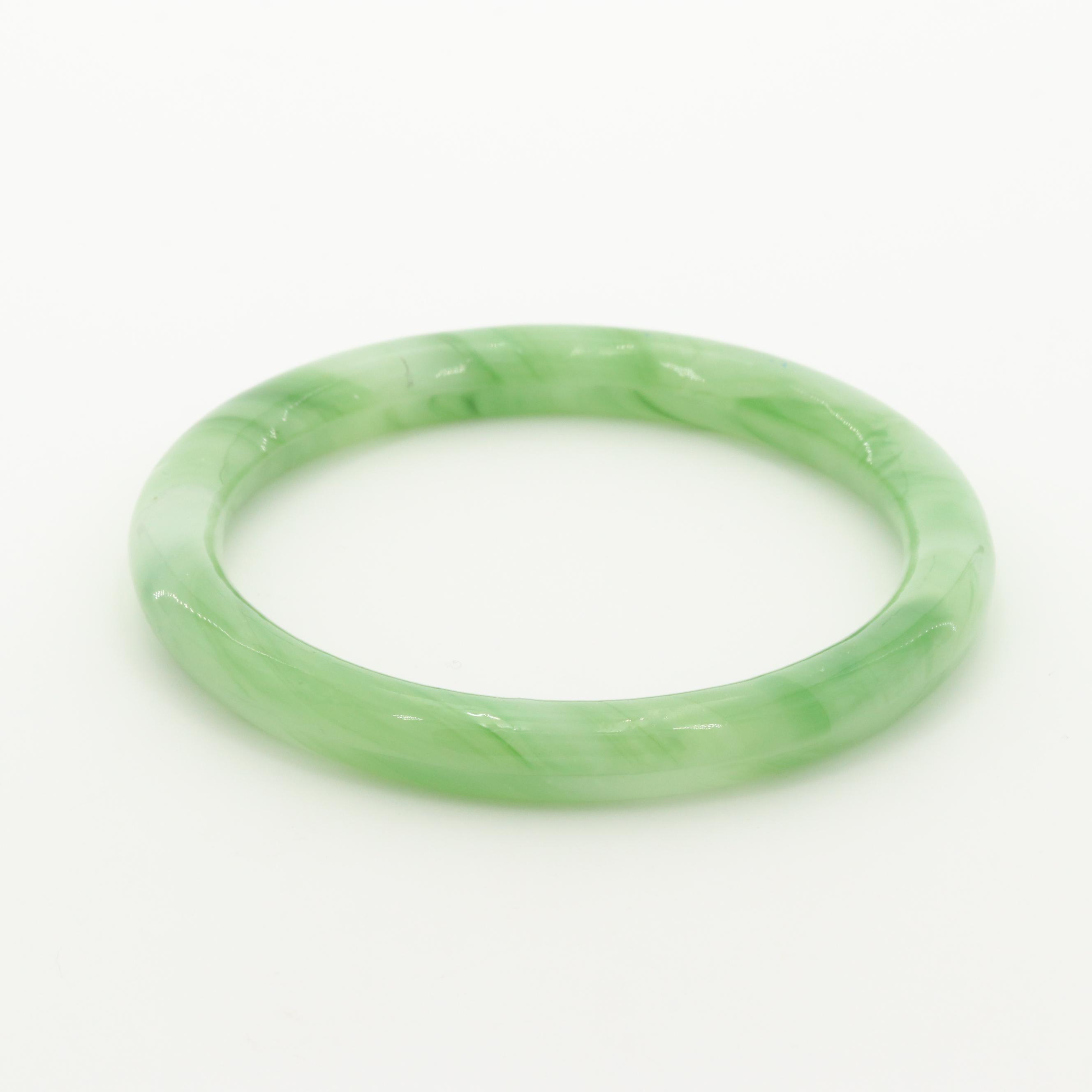 Solid Glass Bangle Bracelet