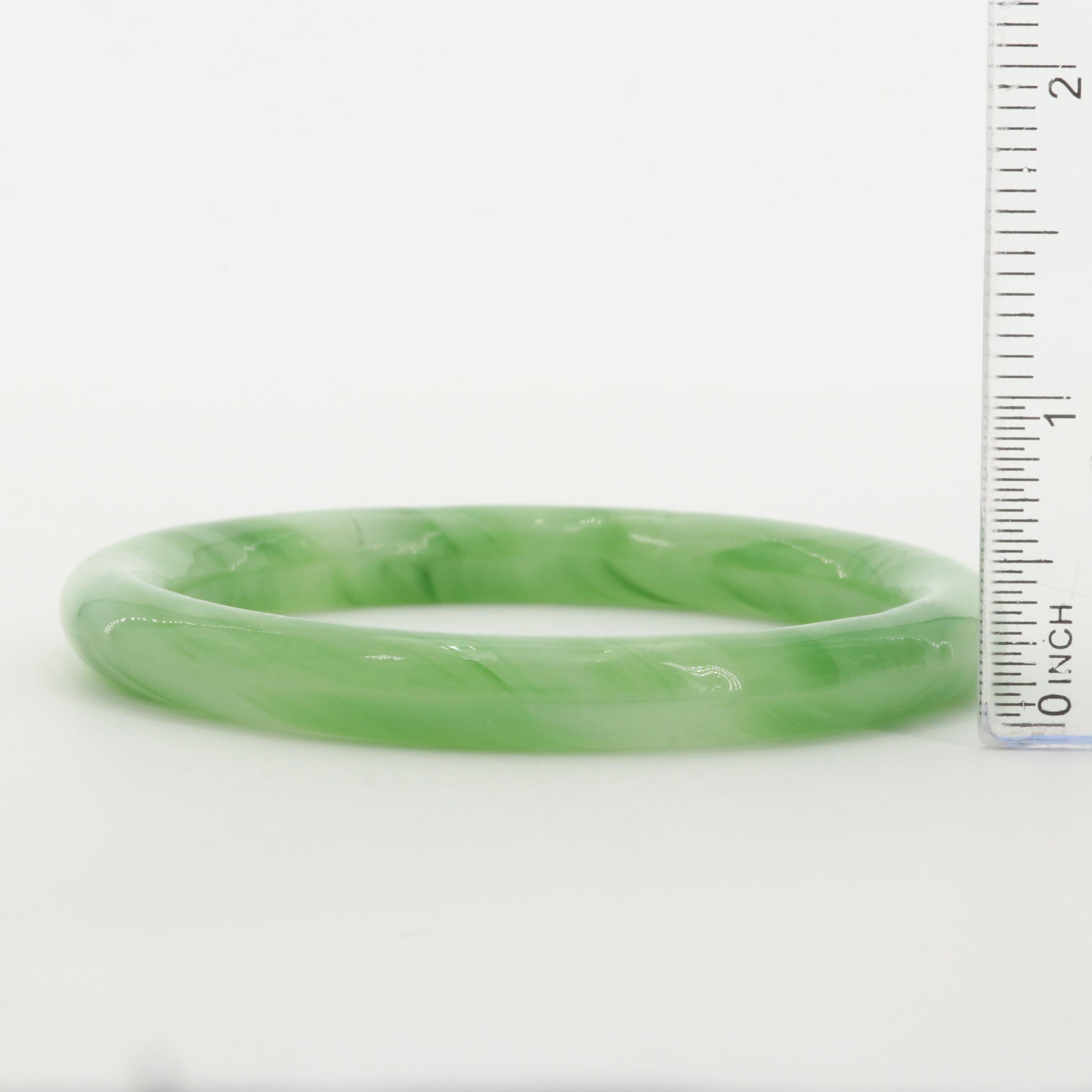 Solid Glass Bangle Bracelet