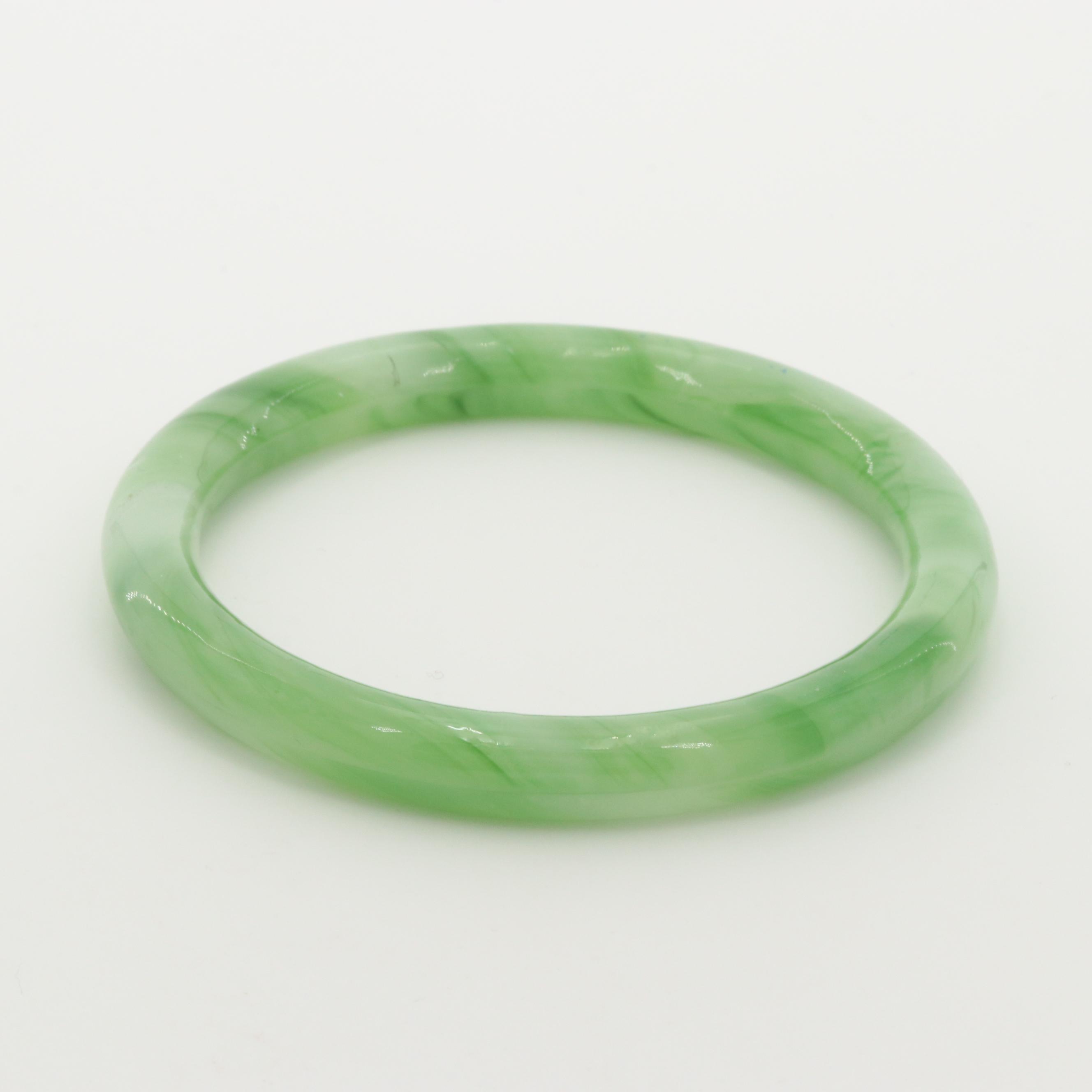Solid Glass Bangle Bracelet