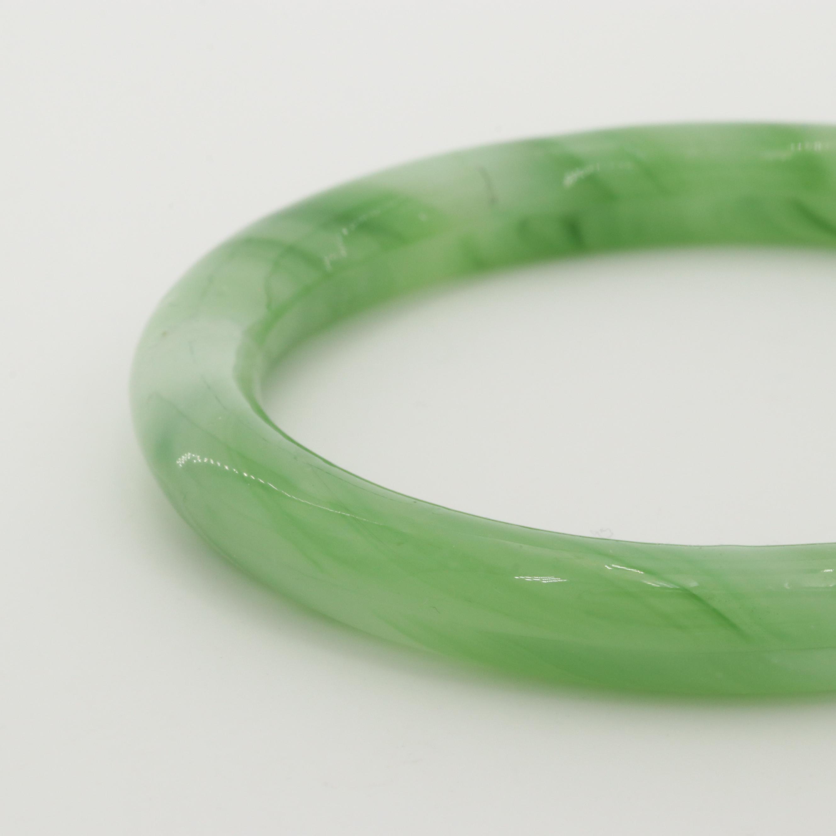 Solid Glass Bangle Bracelet