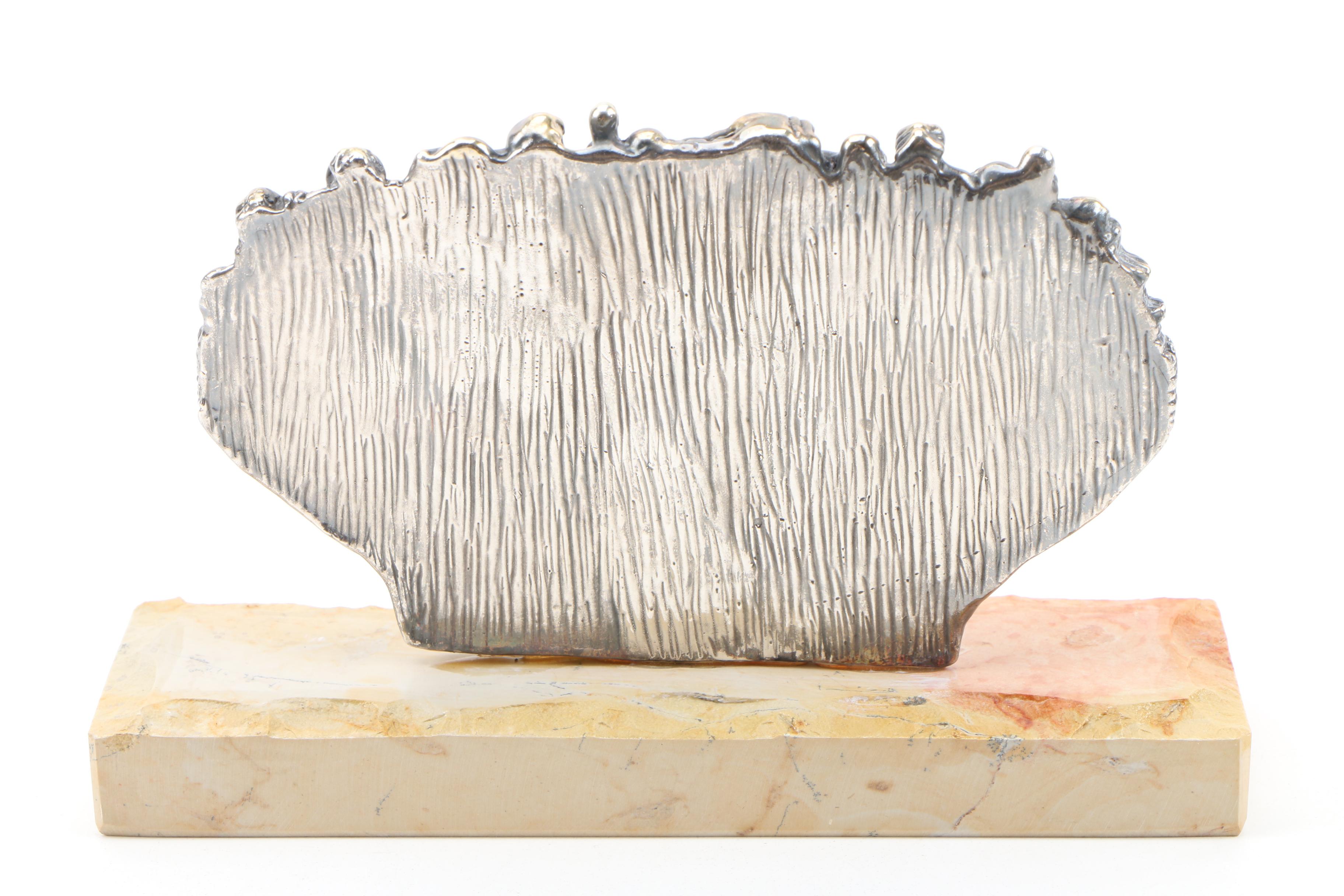 Sam Philipe Cast Sterling Silver Sculpture "Jerusalem"