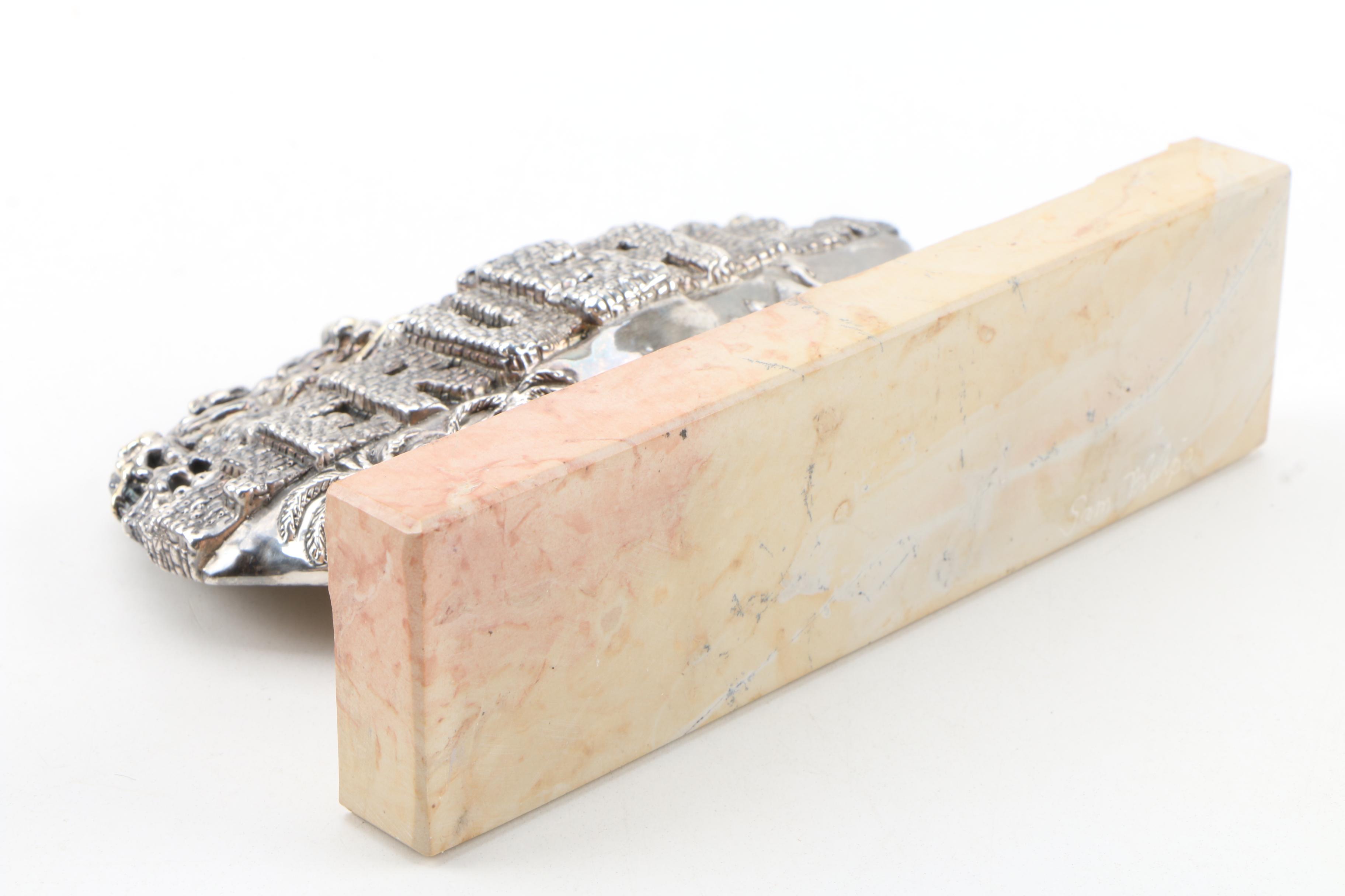 Sam Philipe Cast Sterling Silver Sculpture "Jerusalem"