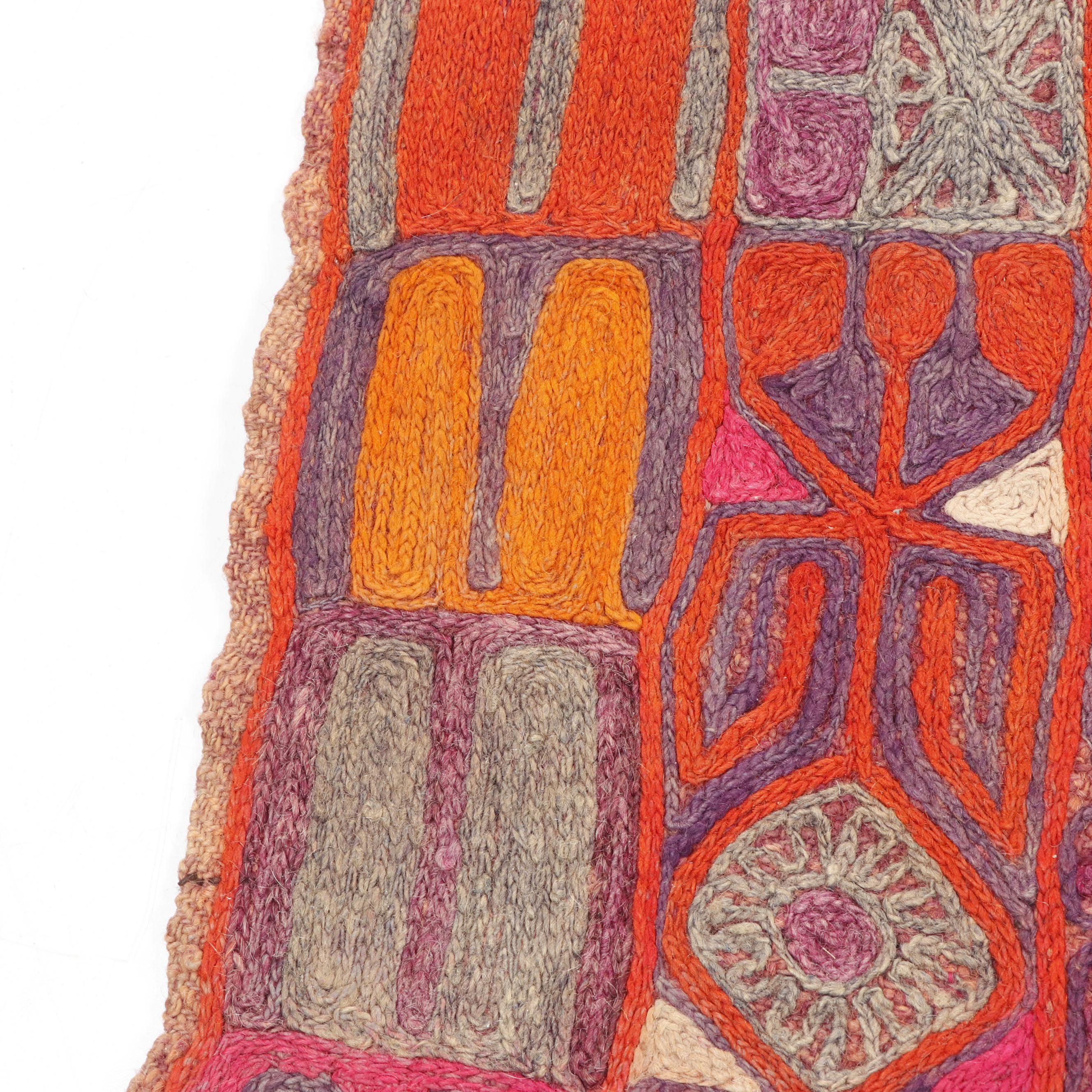 Handwoven Iraqi Arab Embroidered Blanket or Rug