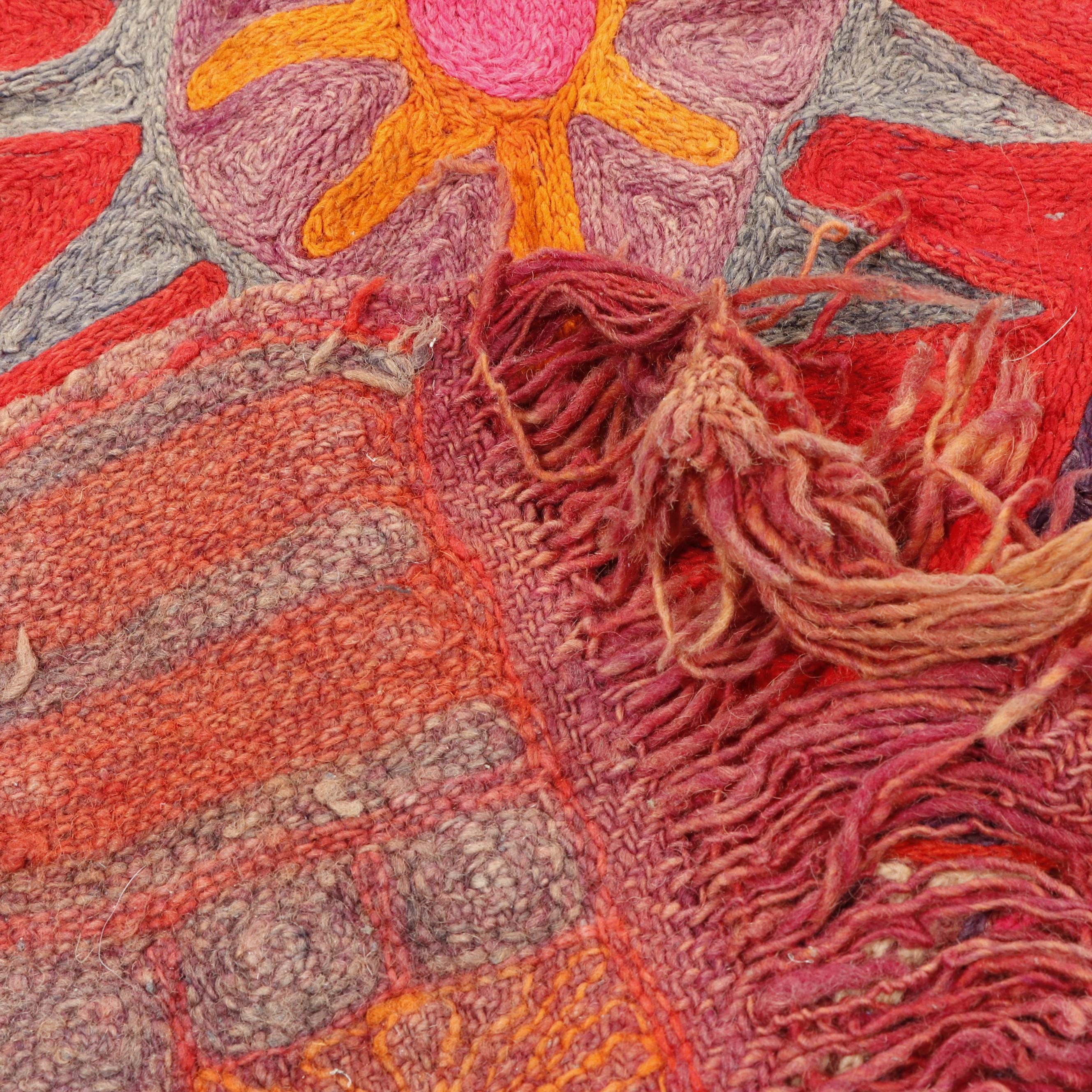 Handwoven Iraqi Arab Embroidered Blanket or Rug