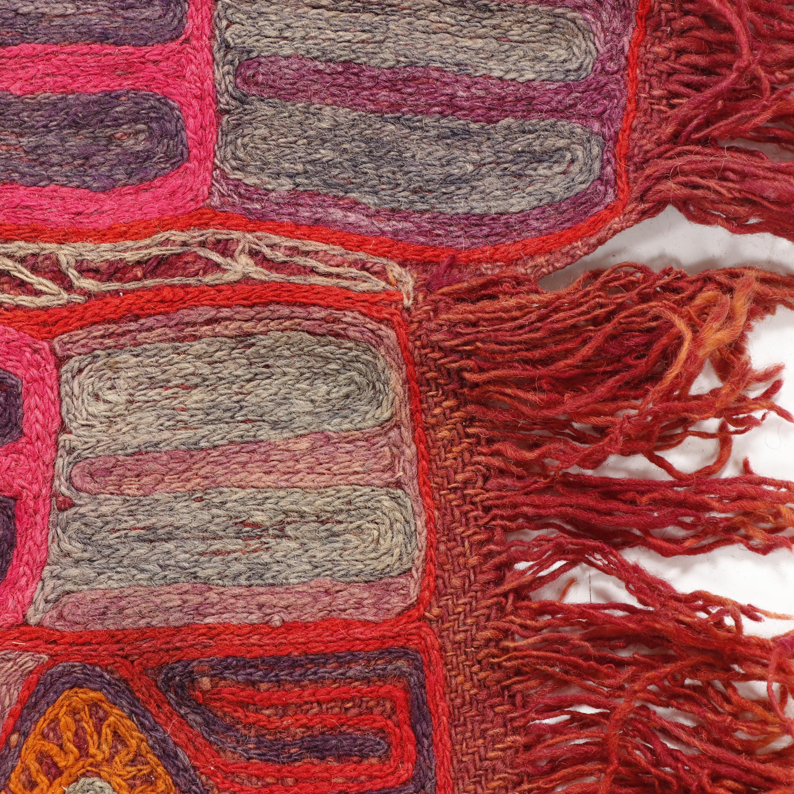 Handwoven Iraqi Arab Embroidered Blanket or Rug