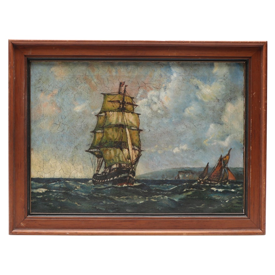 Oil Painting of Clipper Ship