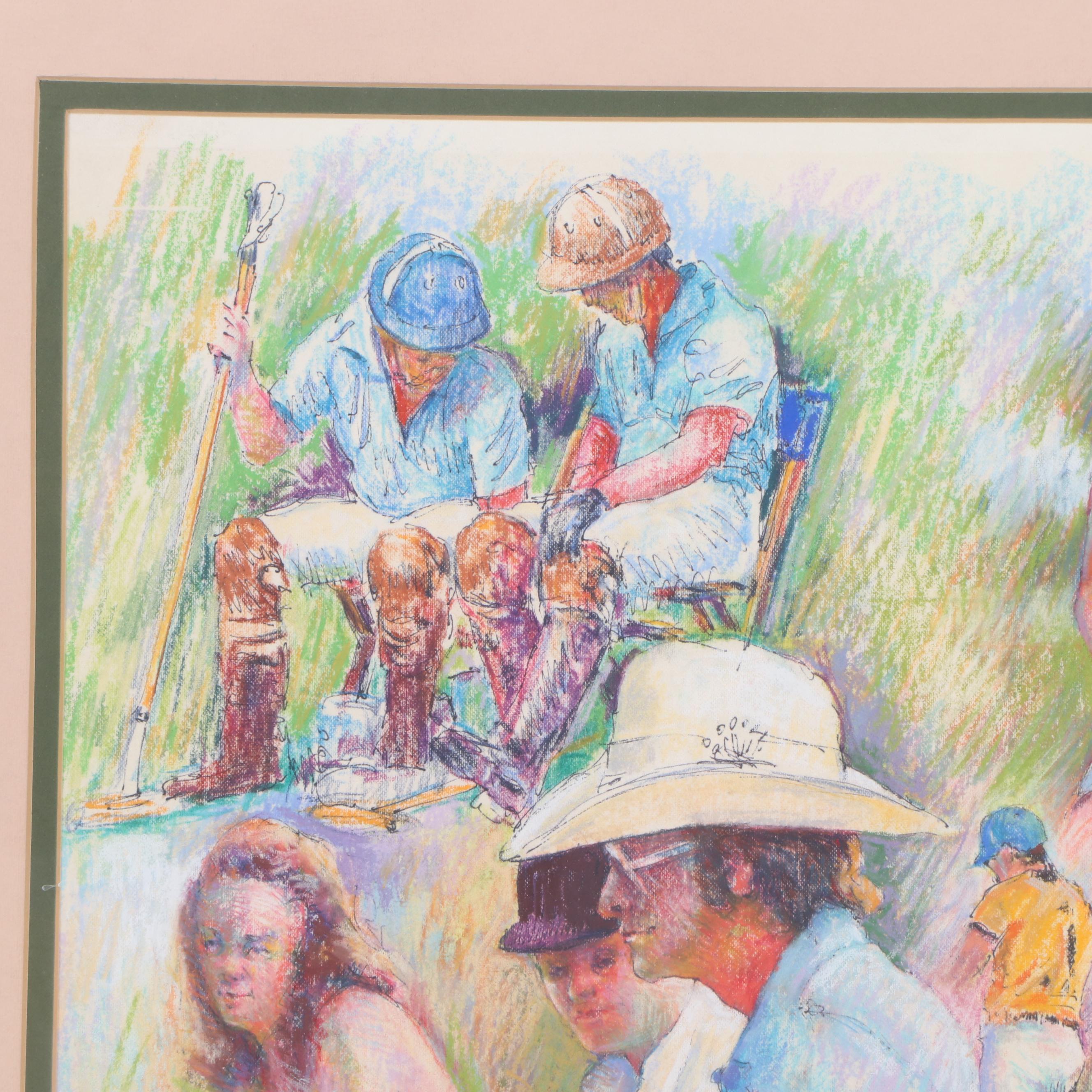 Edward Brodney Pastel Drawing of Figural Studies