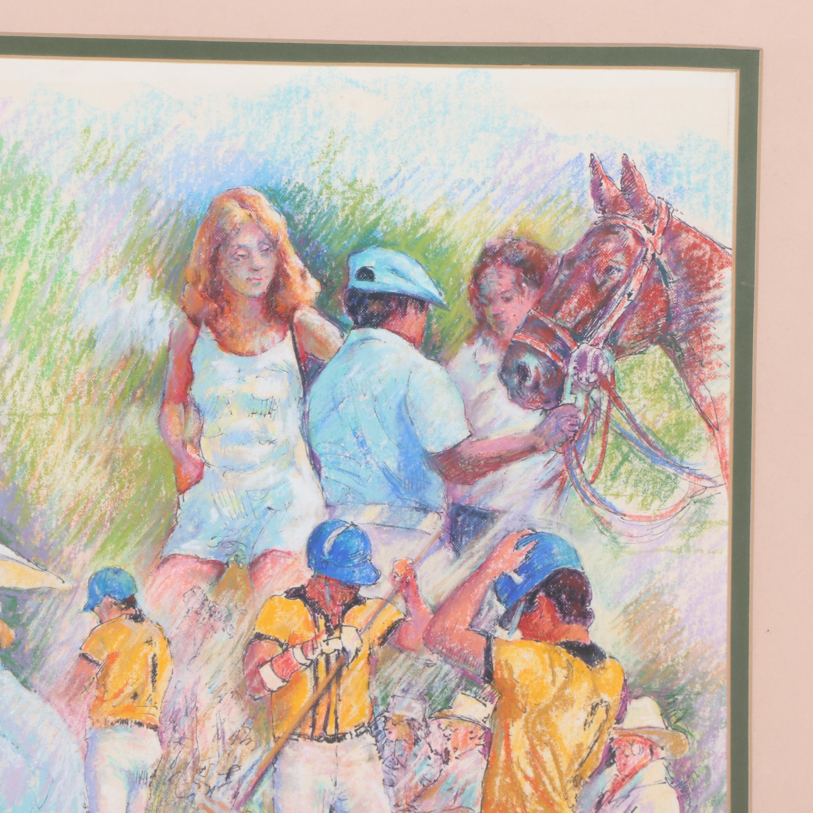 Edward Brodney Pastel Drawing of Figural Studies