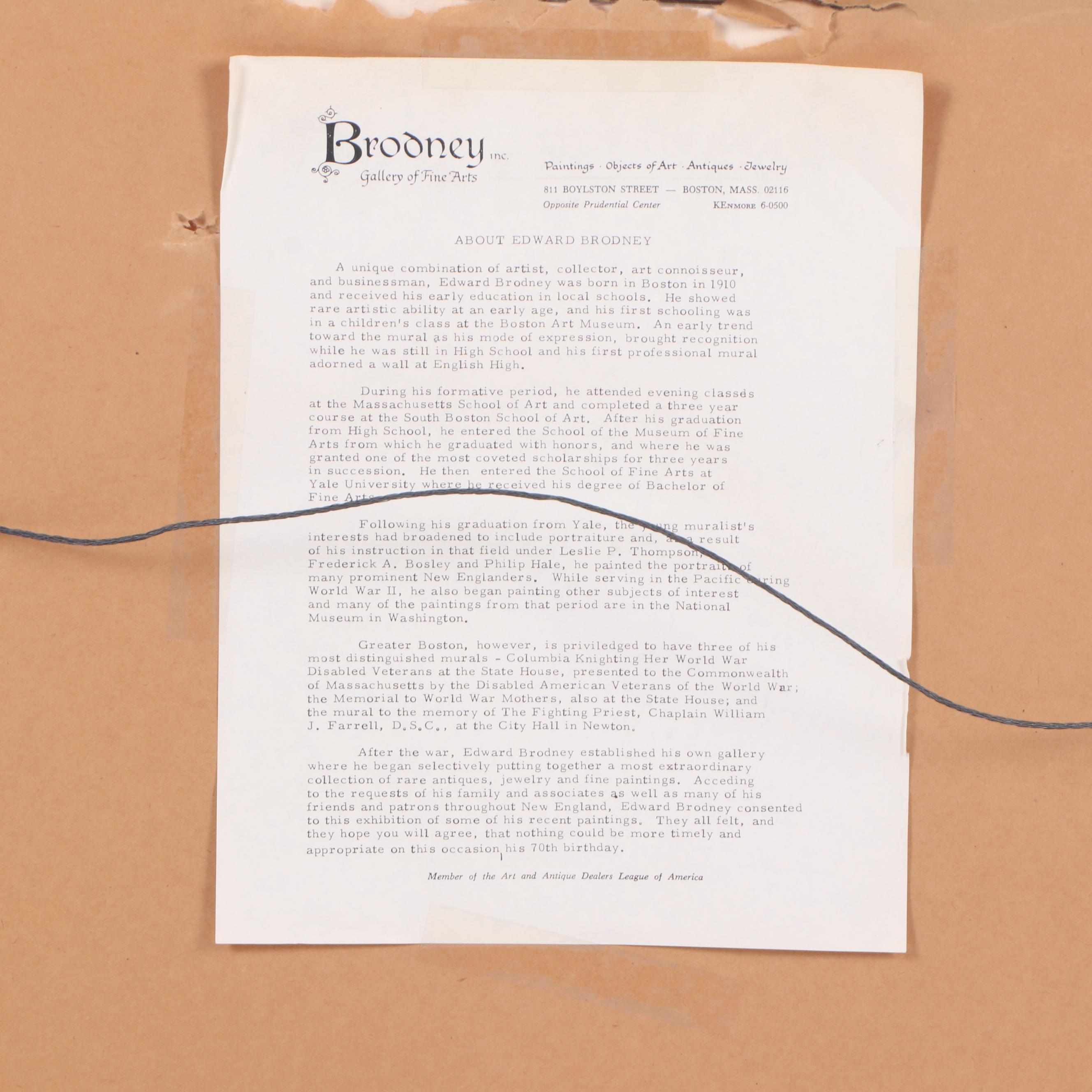 Edward Brodney Pastel Drawing of Figural Studies