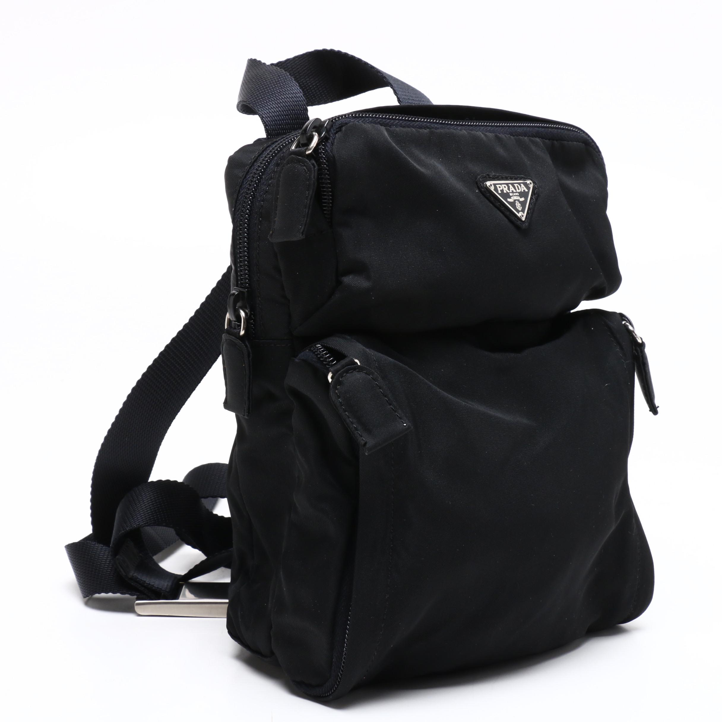 Prada Black Tessuto Nylon Mini Backpack