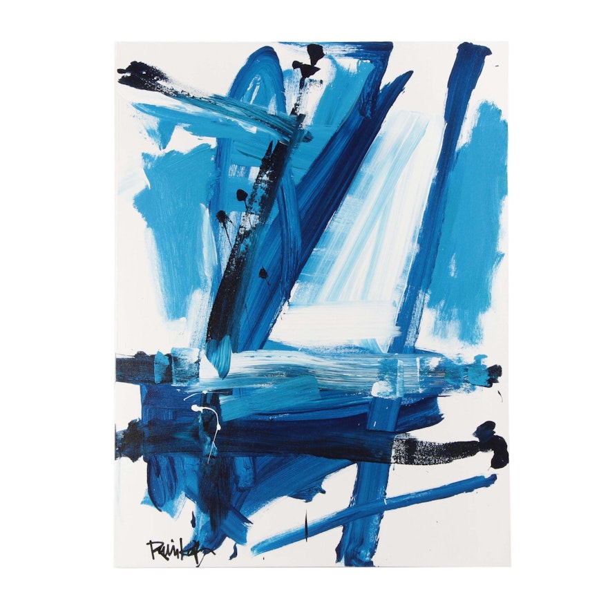 Robbie Kemper Acrylic Painting "Varieties of Blue"