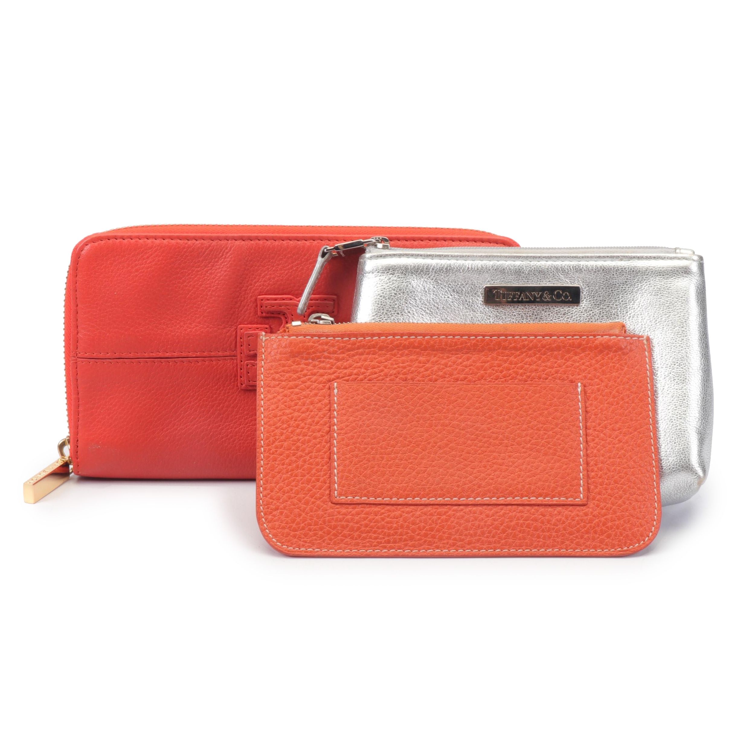 Tory Burch and Other Leather Wallets and Case with Tiffany & Co. Cosmetics Bag