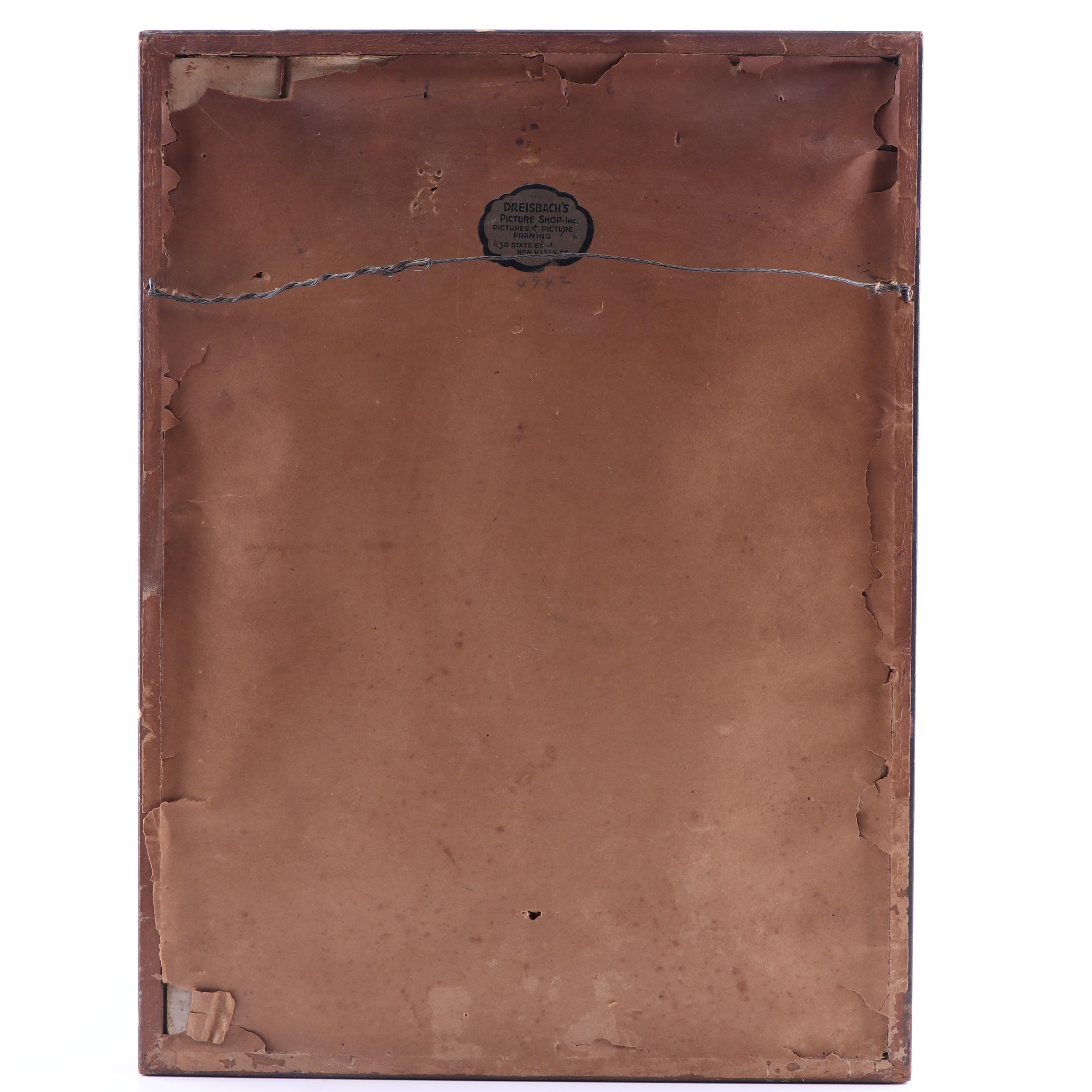 C.D. Graves 1929 Portrait Pastel Drawing