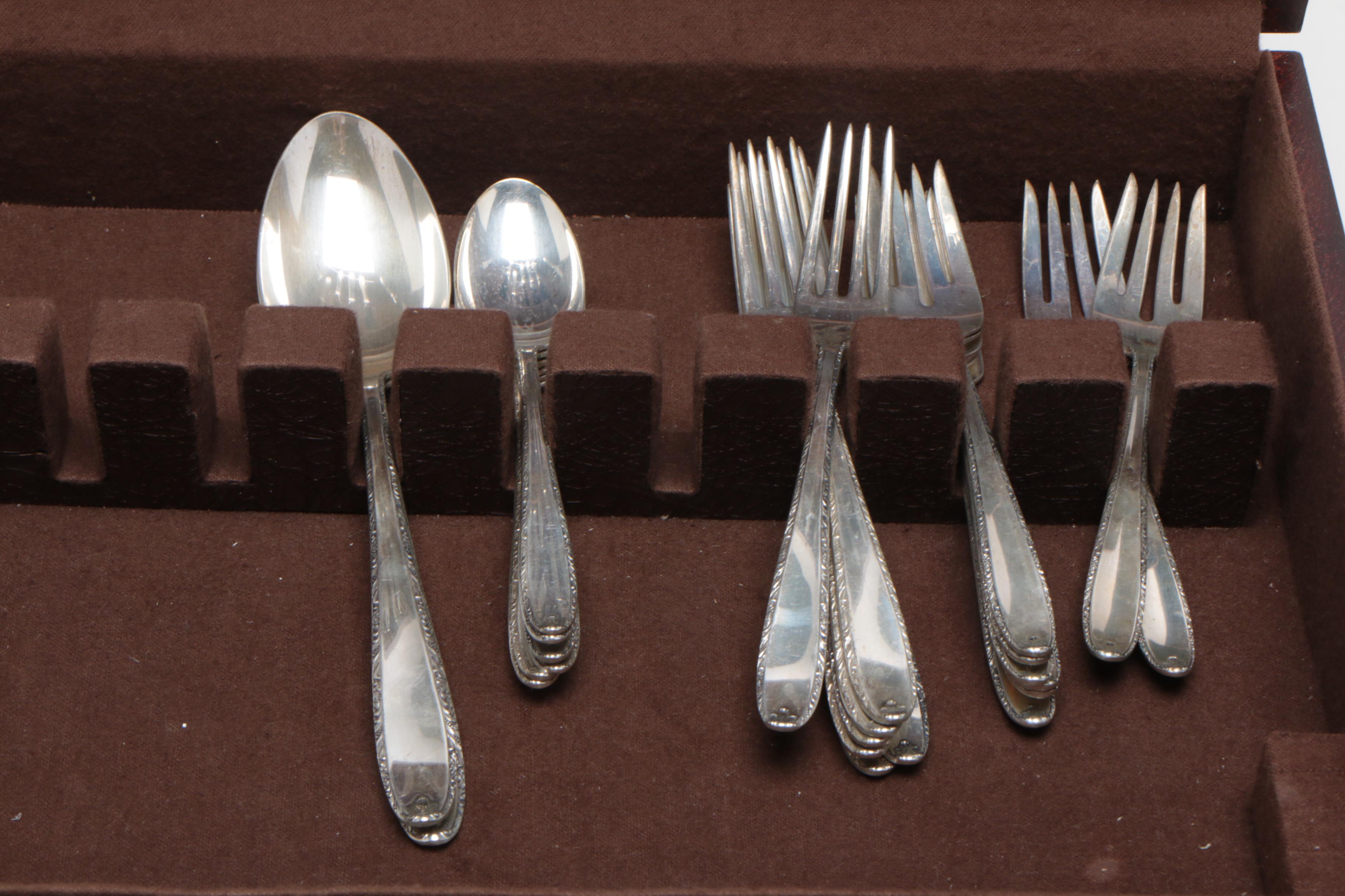 Alvin "Southern Charm" Sterling Silver Flatware in Storage Chest