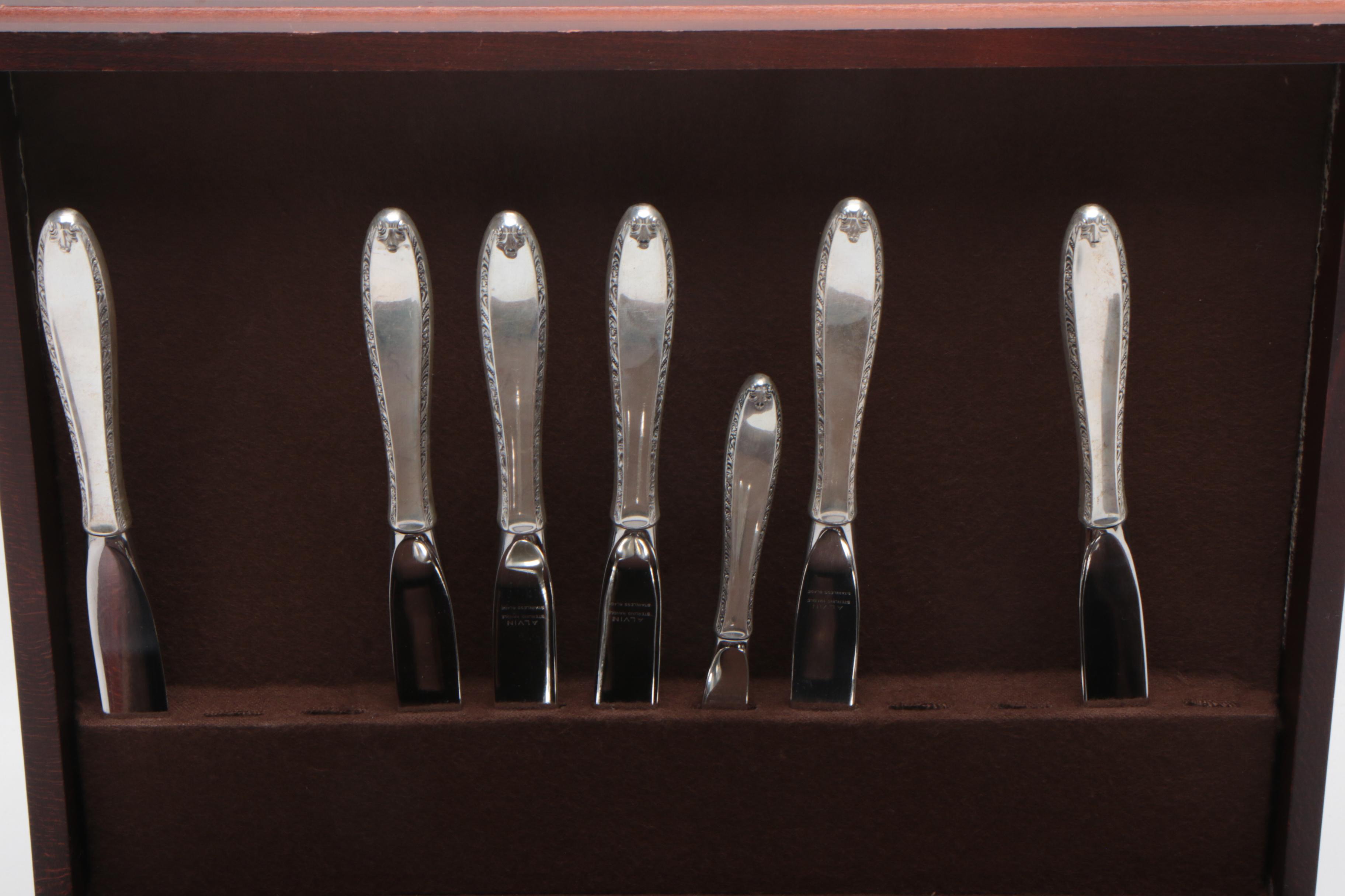 Alvin "Southern Charm" Sterling Silver Flatware in Storage Chest