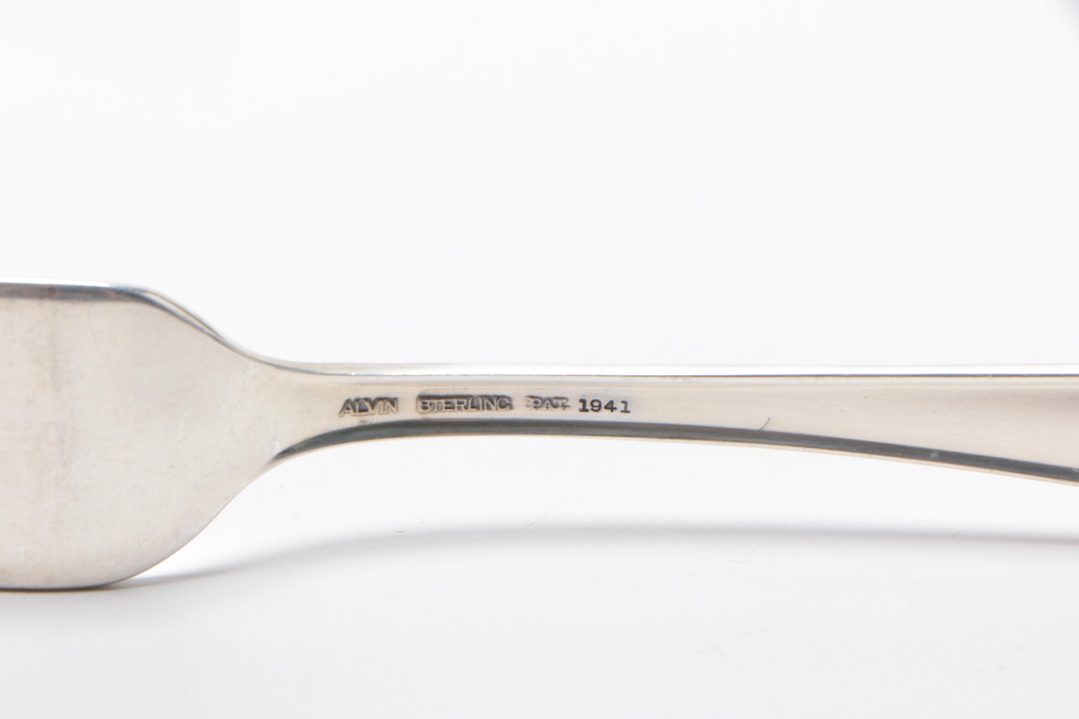 Alvin "Southern Charm" Sterling Silver Flatware in Storage Chest