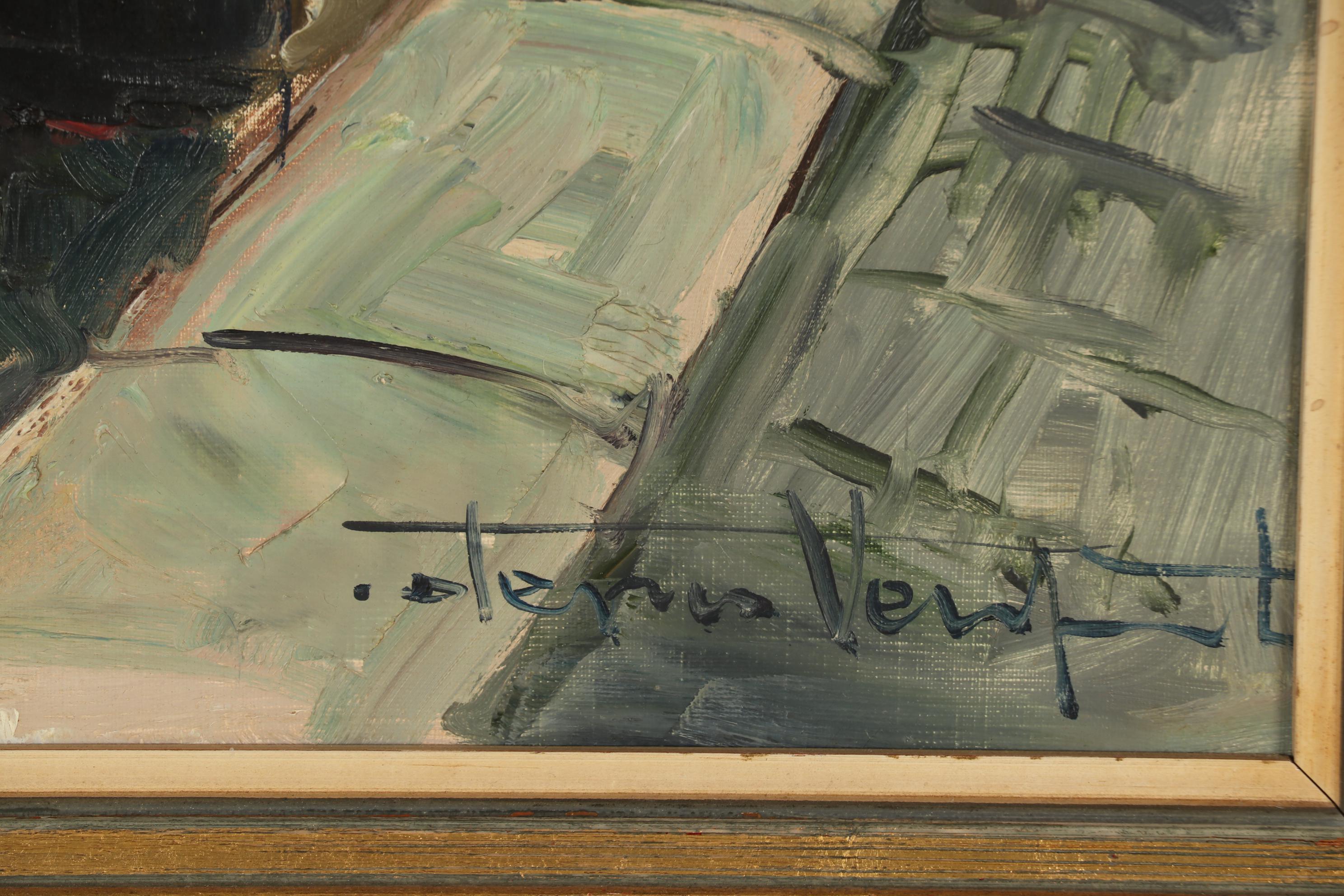 Denis Verspecht Oil Painting "Honfleur", 1959