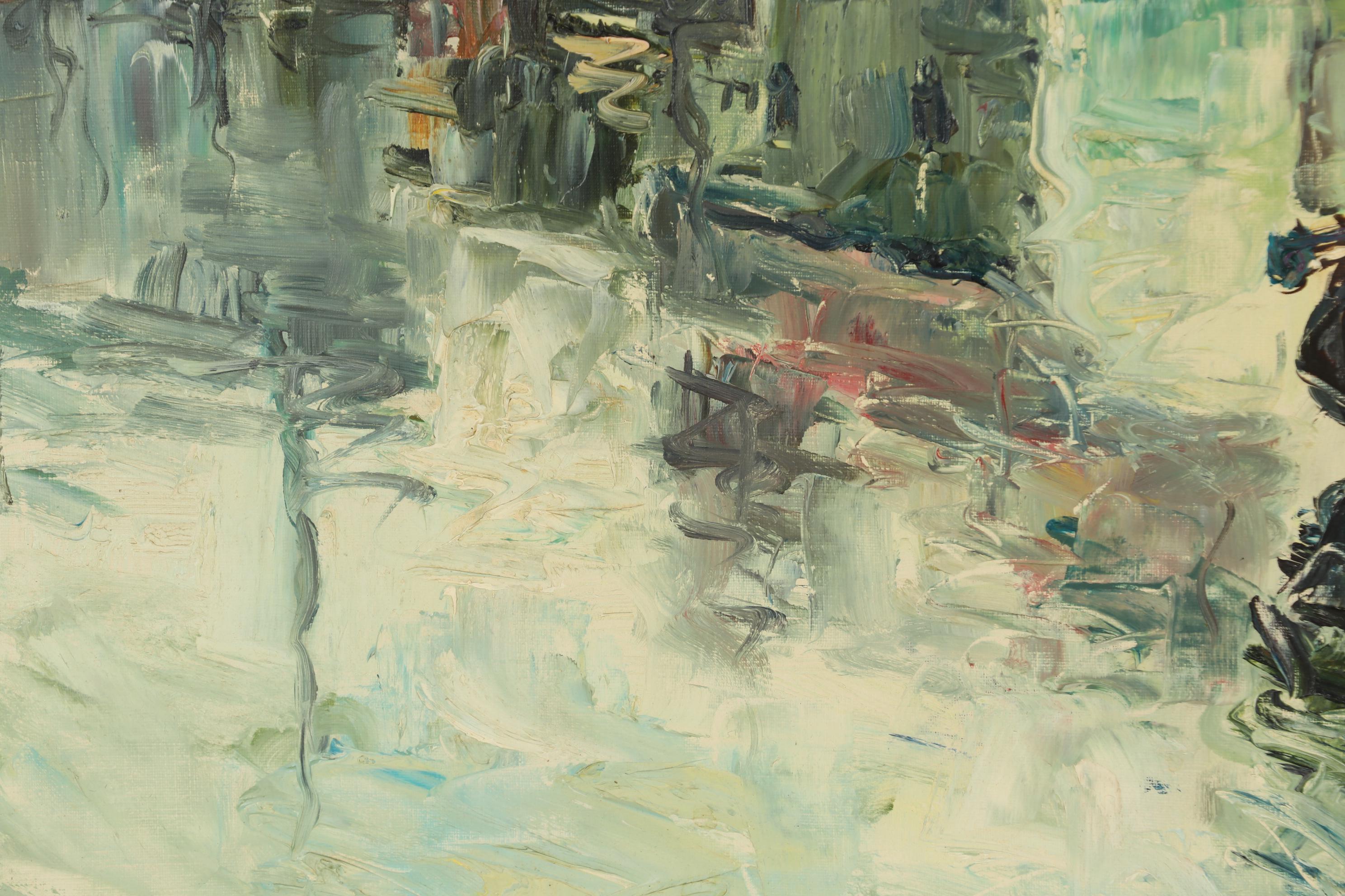 Denis Verspecht Oil Painting "Honfleur", 1959