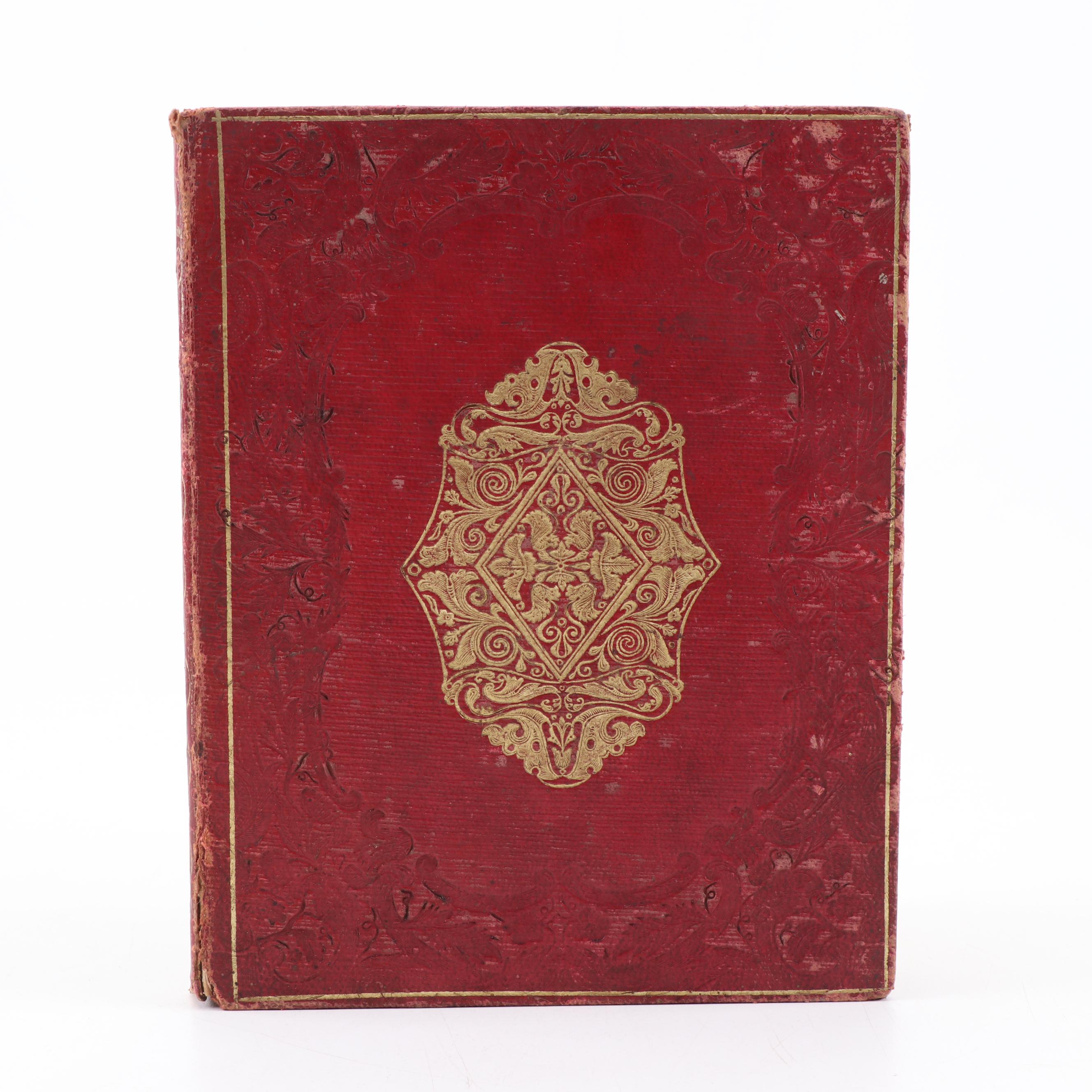 Ornate Leather Bound Album with Handwritten Poetry, ca. 1838