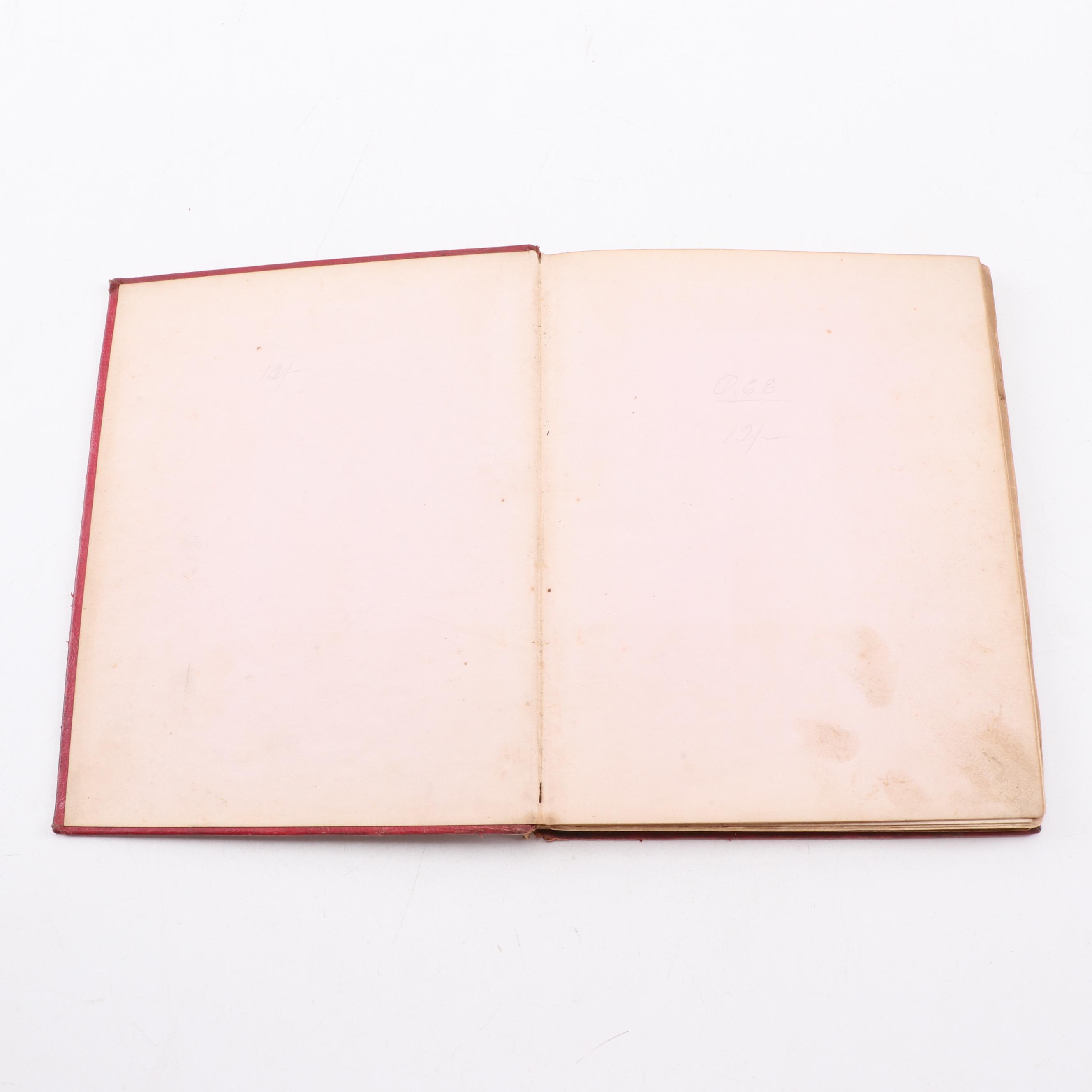 Ornate Leather Bound Album with Handwritten Poetry, ca. 1838