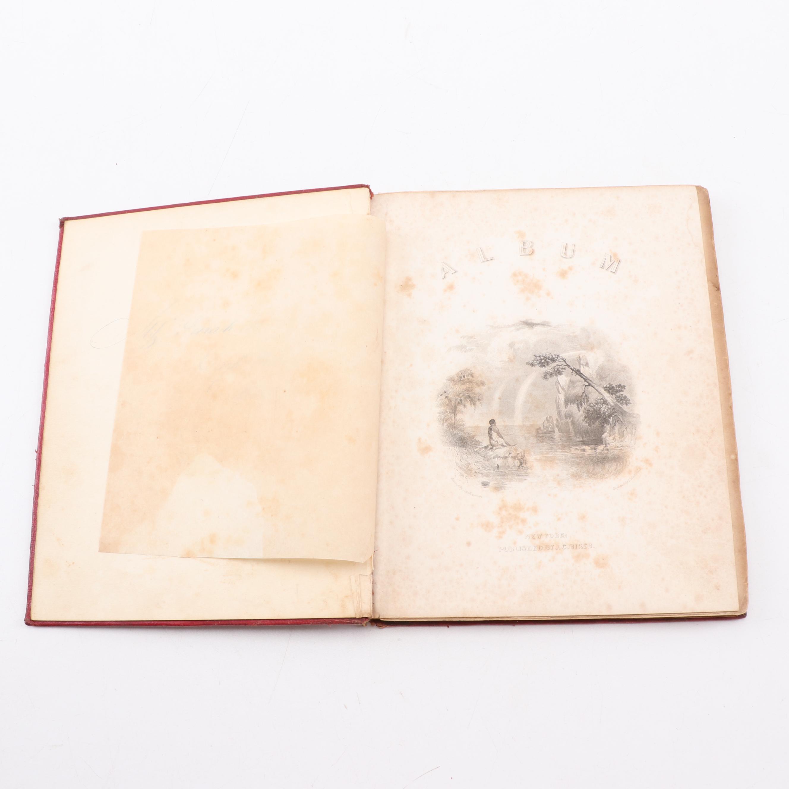 Ornate Leather Bound Album with Handwritten Poetry, ca. 1838