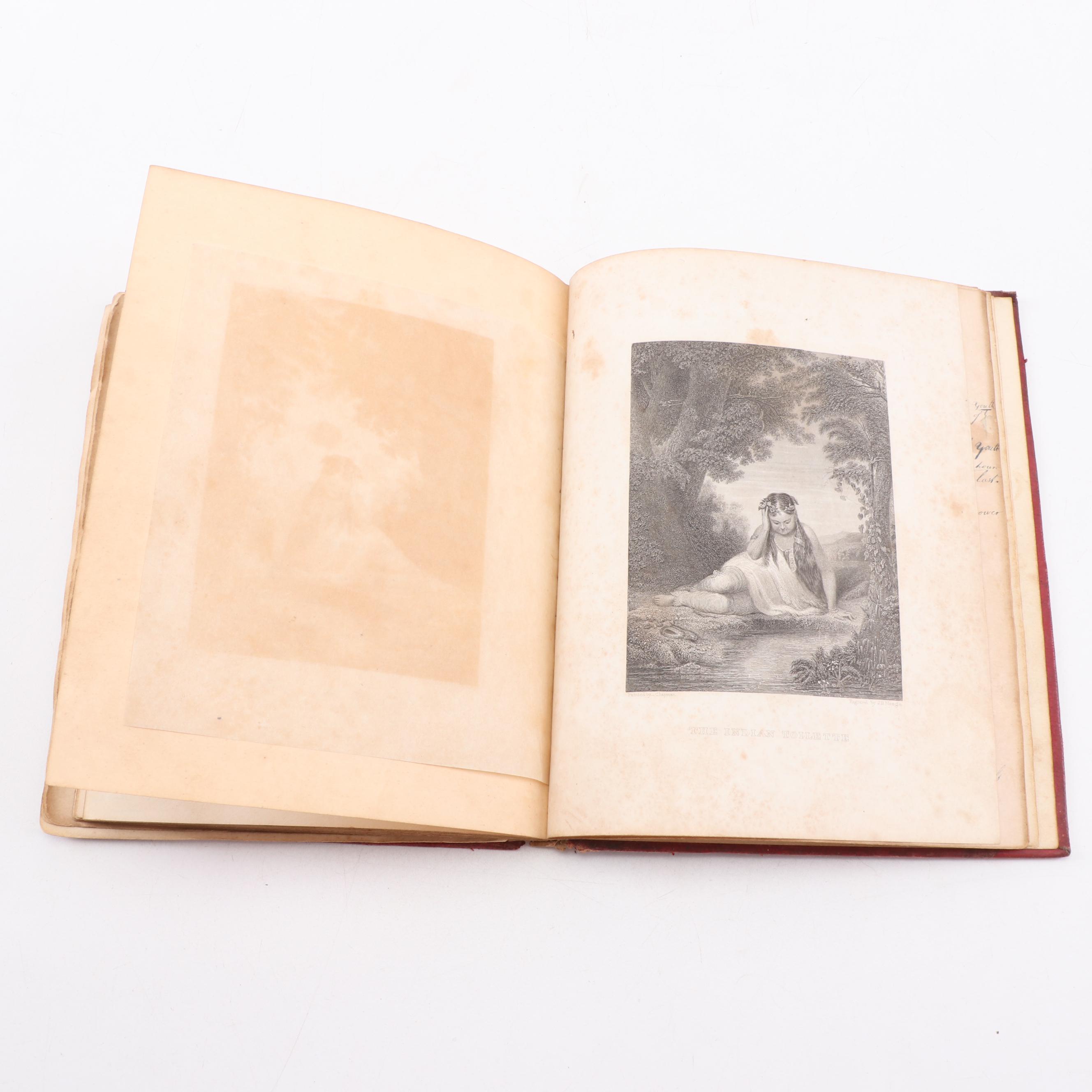 Ornate Leather Bound Album with Handwritten Poetry, ca. 1838