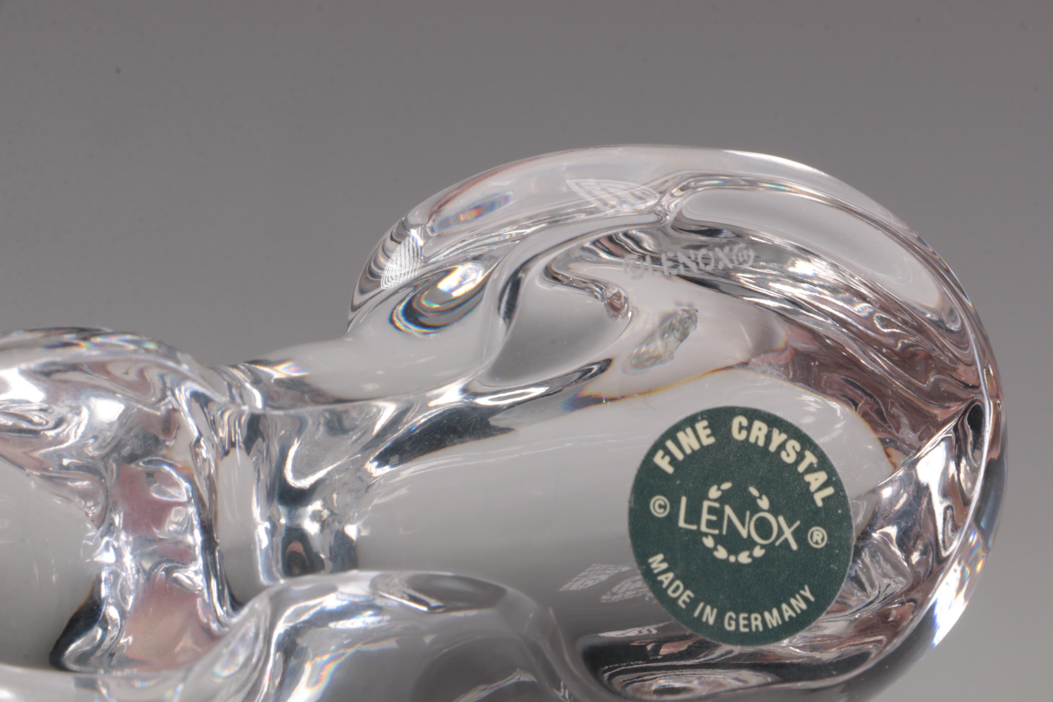 Hadeland, Fenton and Lenox Glass and Crystal Cat Figurines