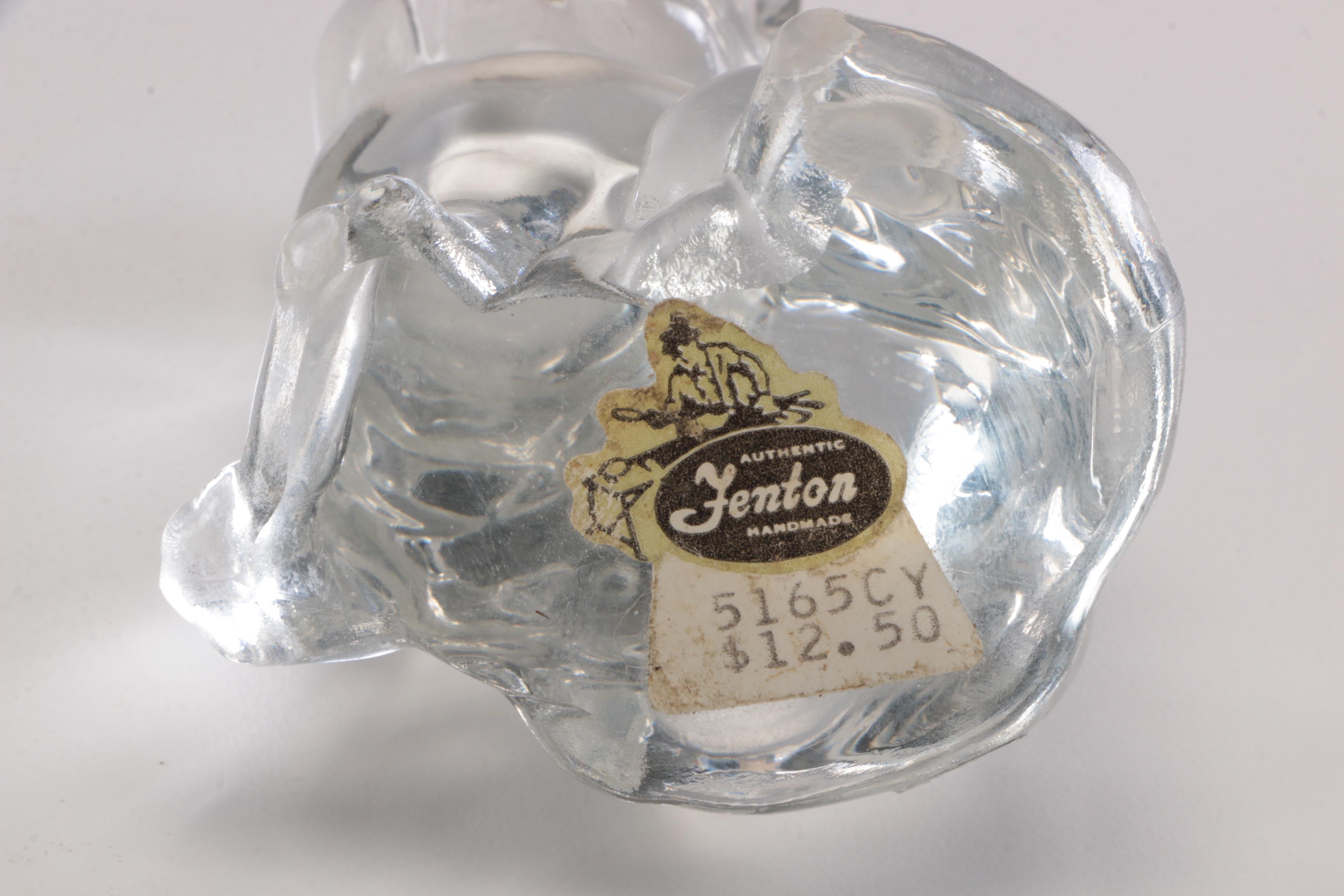 Hadeland, Fenton and Lenox Glass and Crystal Cat Figurines