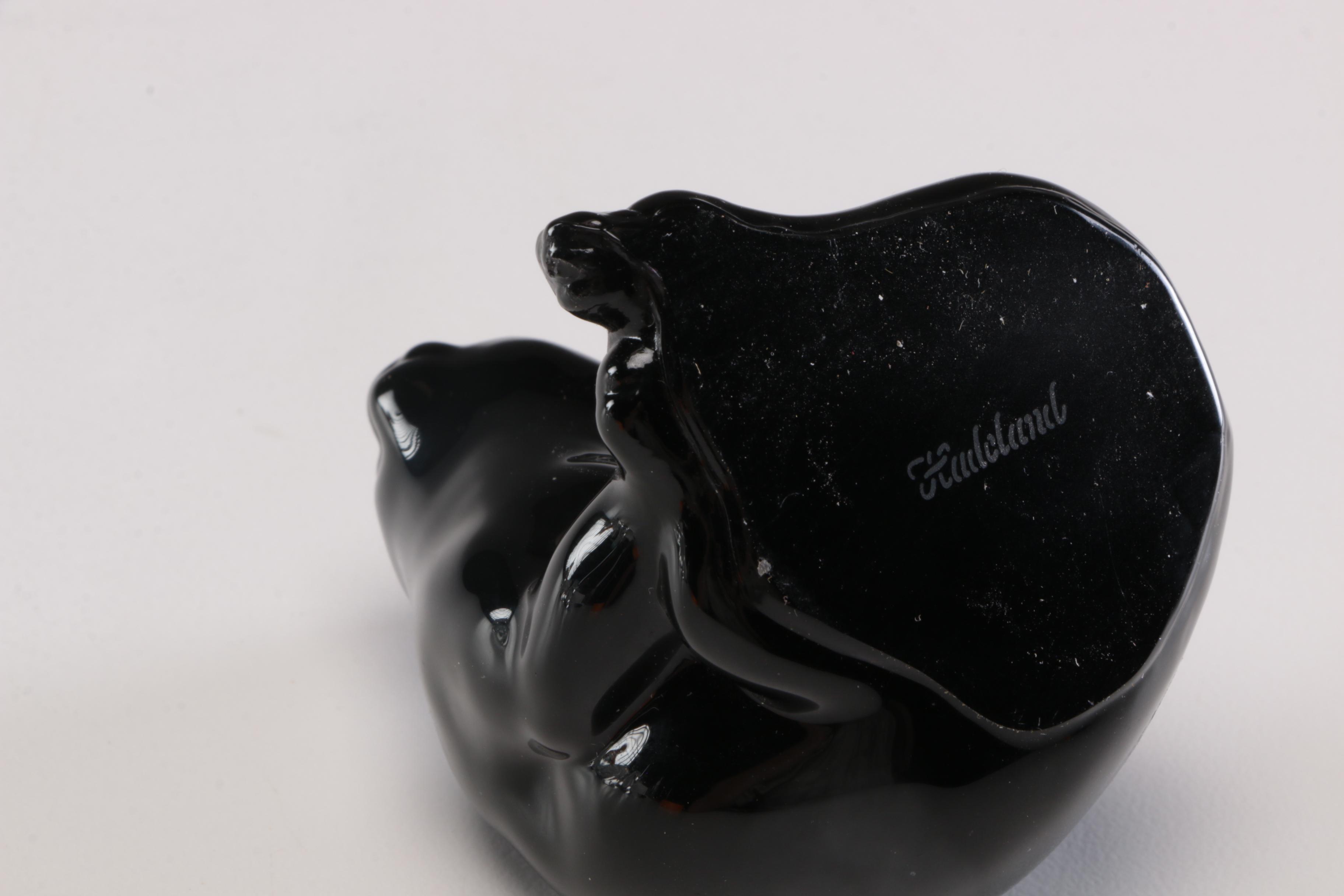 Hadeland, Fenton and Lenox Glass and Crystal Cat Figurines