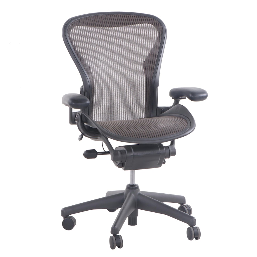 Herman Miller "Aeron" Adjustable Black Office Desk Chair, 1997
