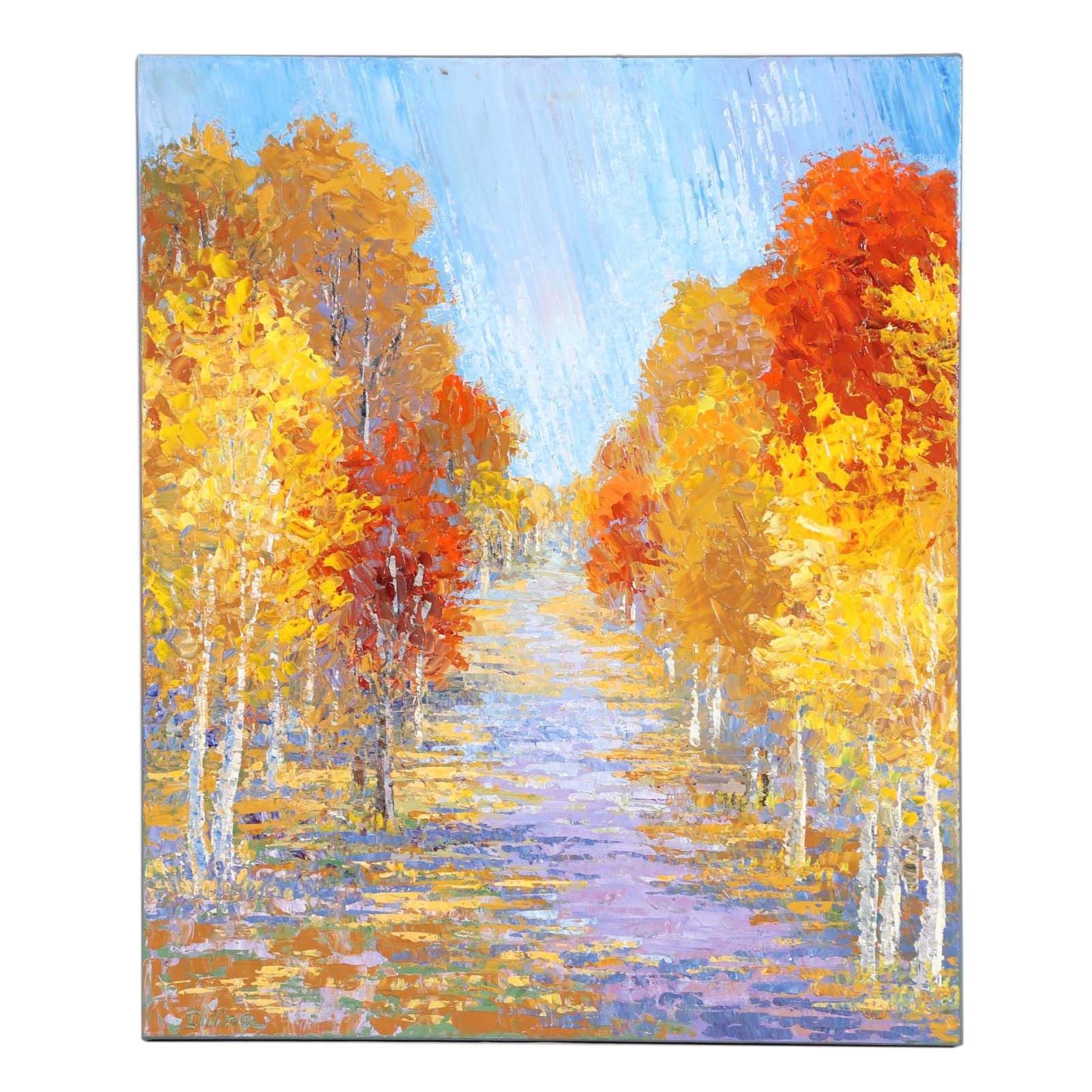 Tatiana Iliina-Gooden Acrylic Painting "On the Long Trail"