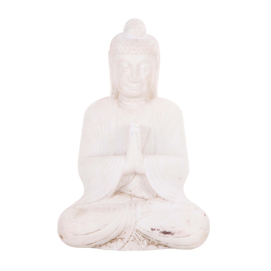 Carved Stone Buddha Sculpture