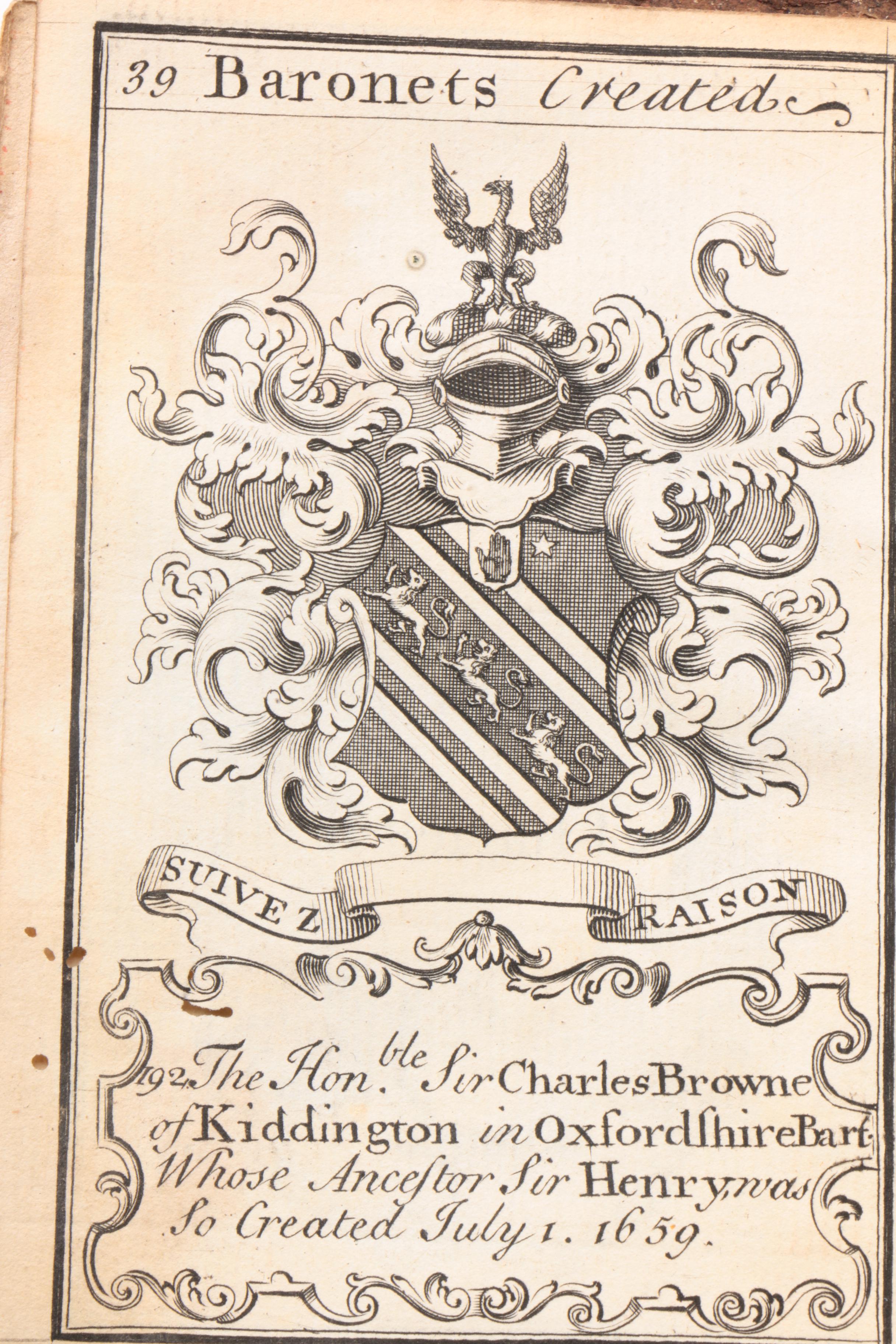 1727 Illustrated "The English Baronets" Volumes II and III