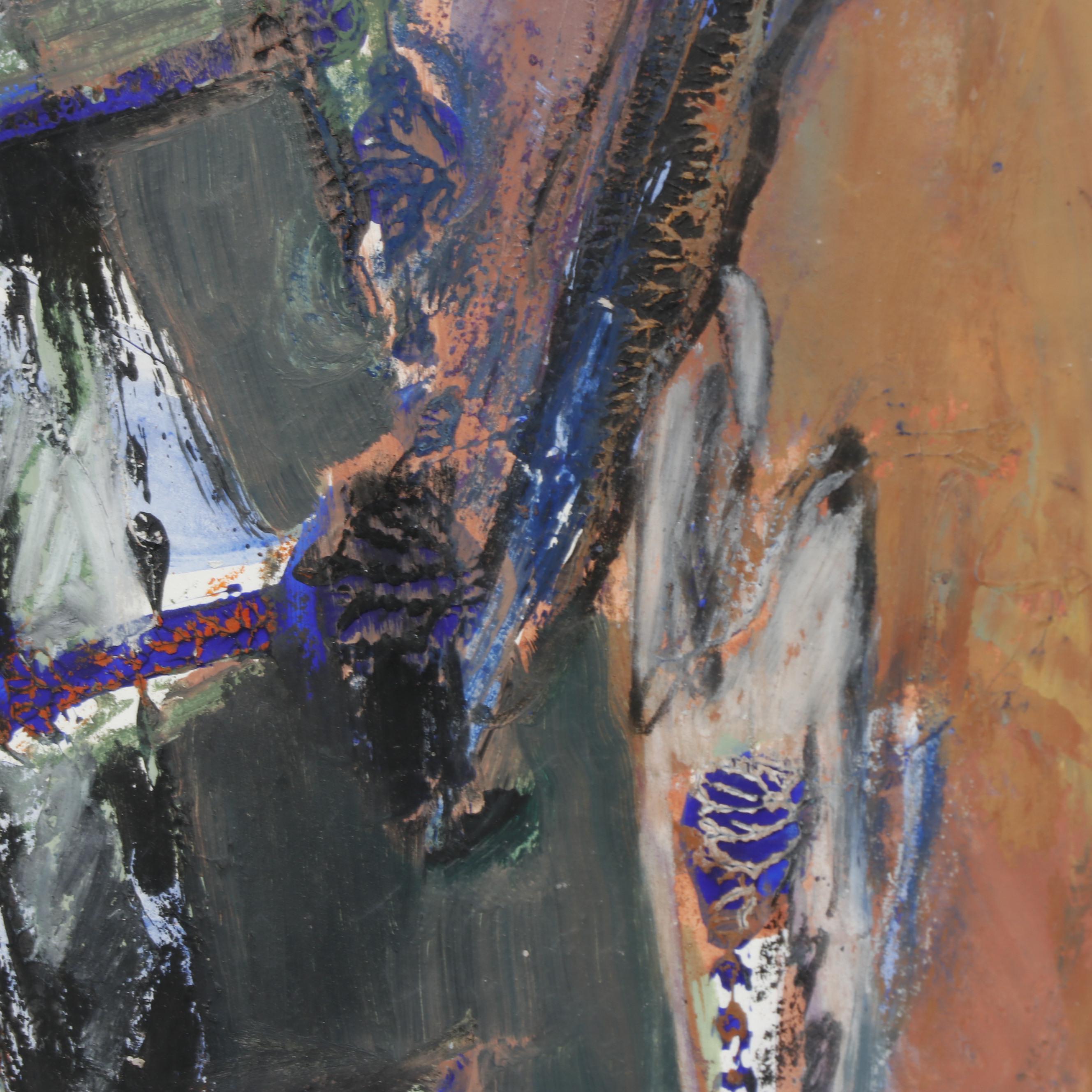 Kay Omata Abstract Mixed Media Painting