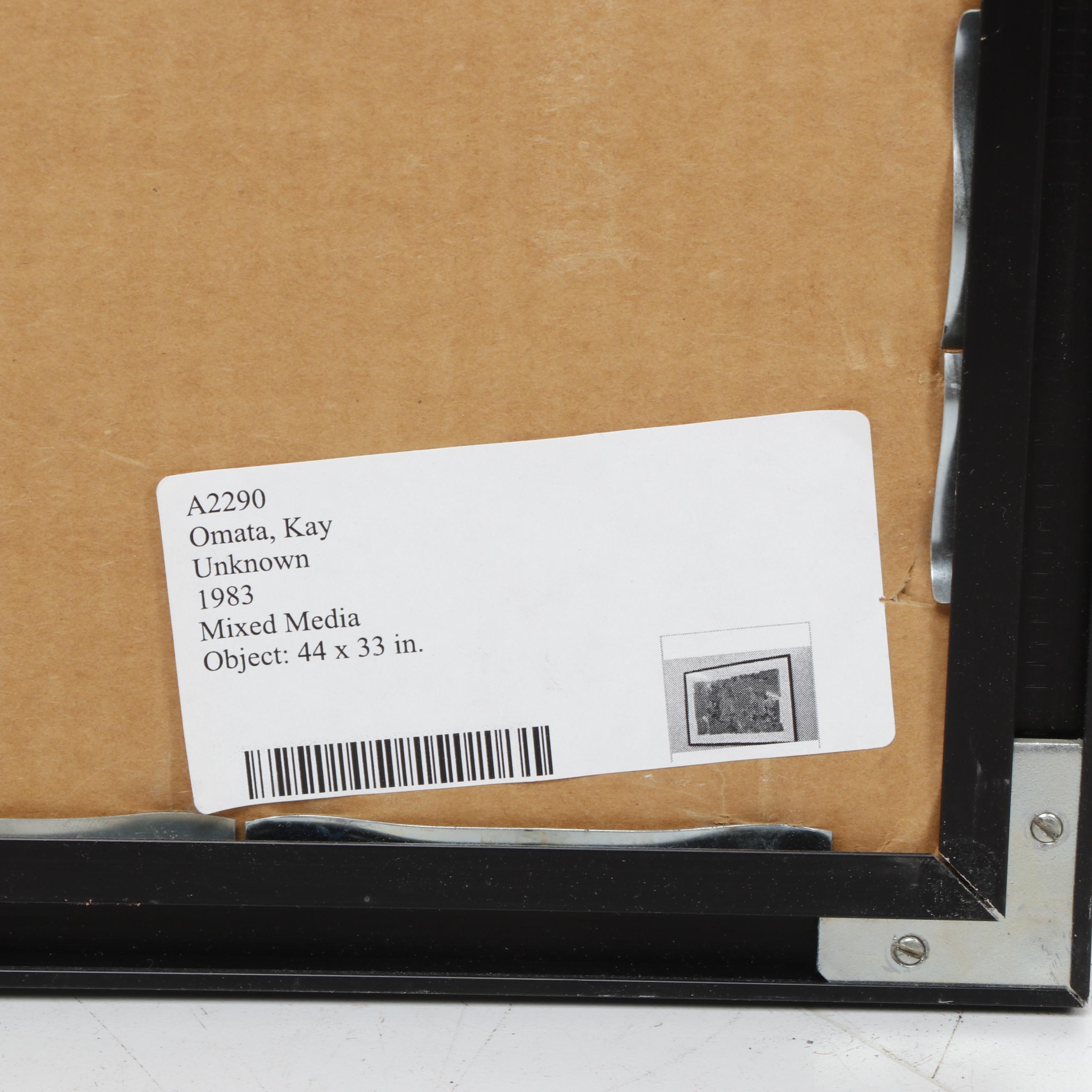 Kay Omata Abstract Mixed Media Painting