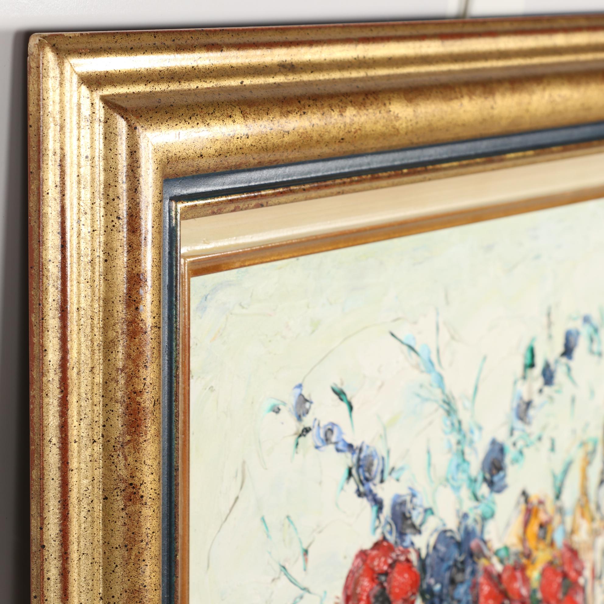 Patrick Hugonnot Oil Painting "Bouquet de Fleurs"