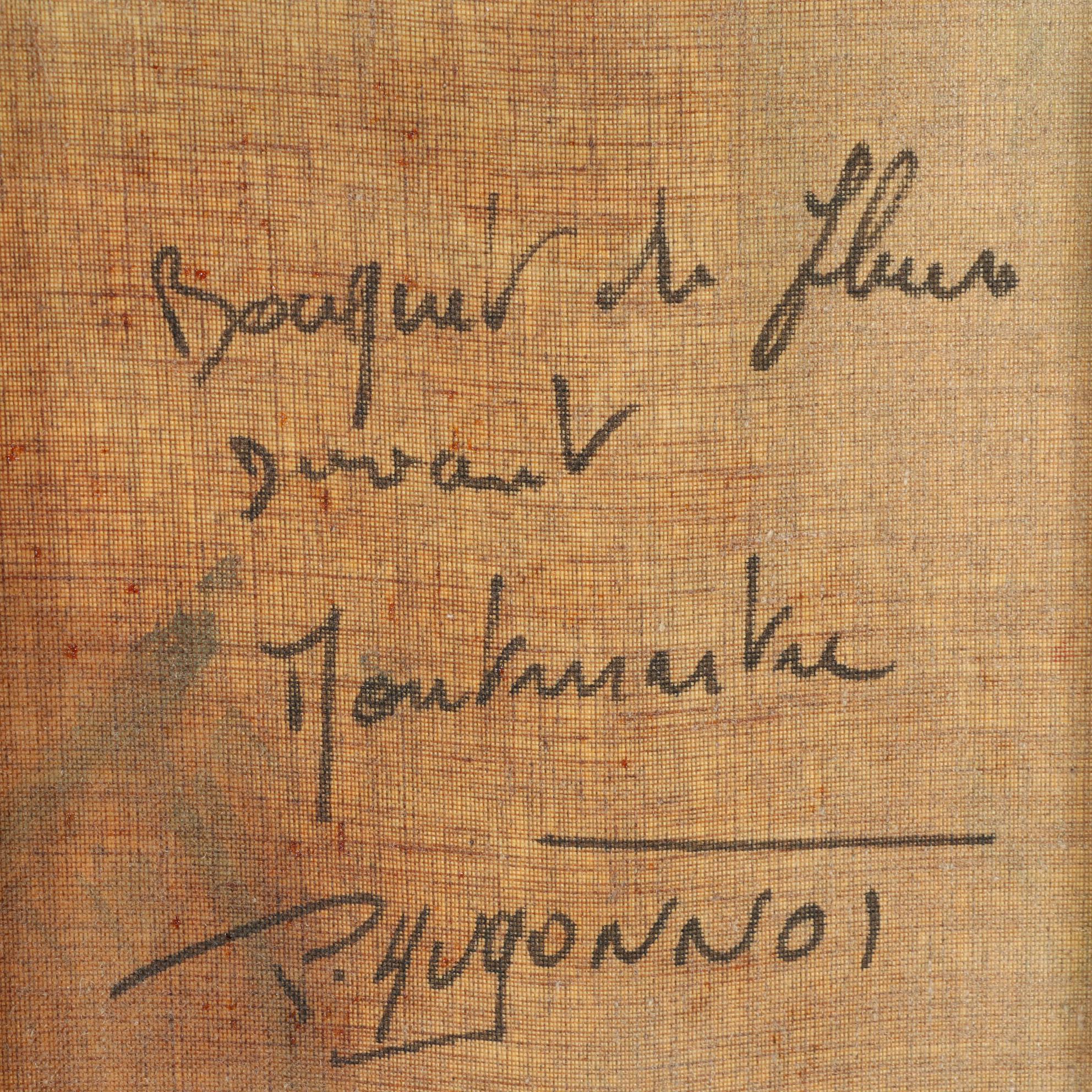 Patrick Hugonnot Oil Painting "Bouquet de Fleurs"