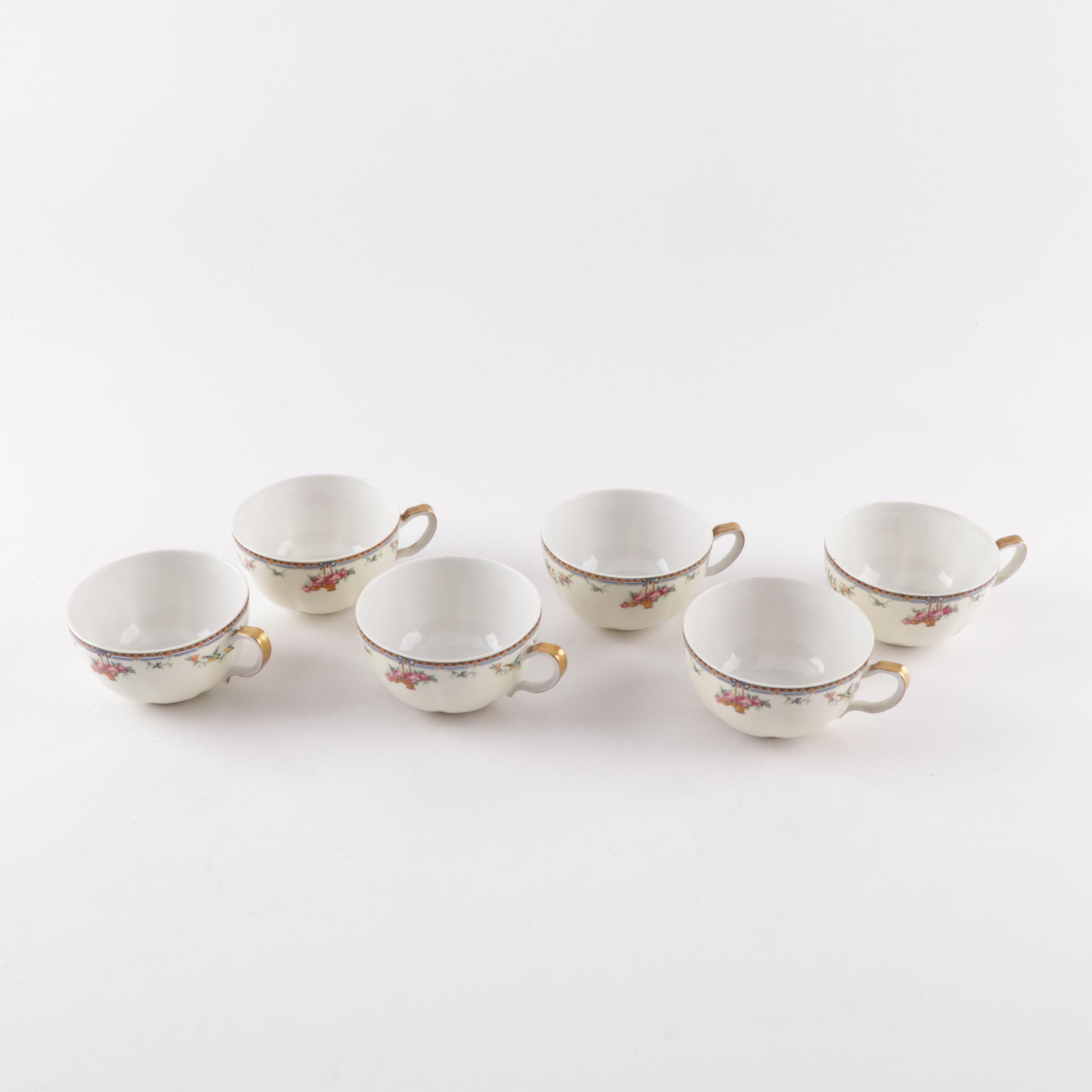 Haviland Limoges Porcelain "Plaza" Teacups