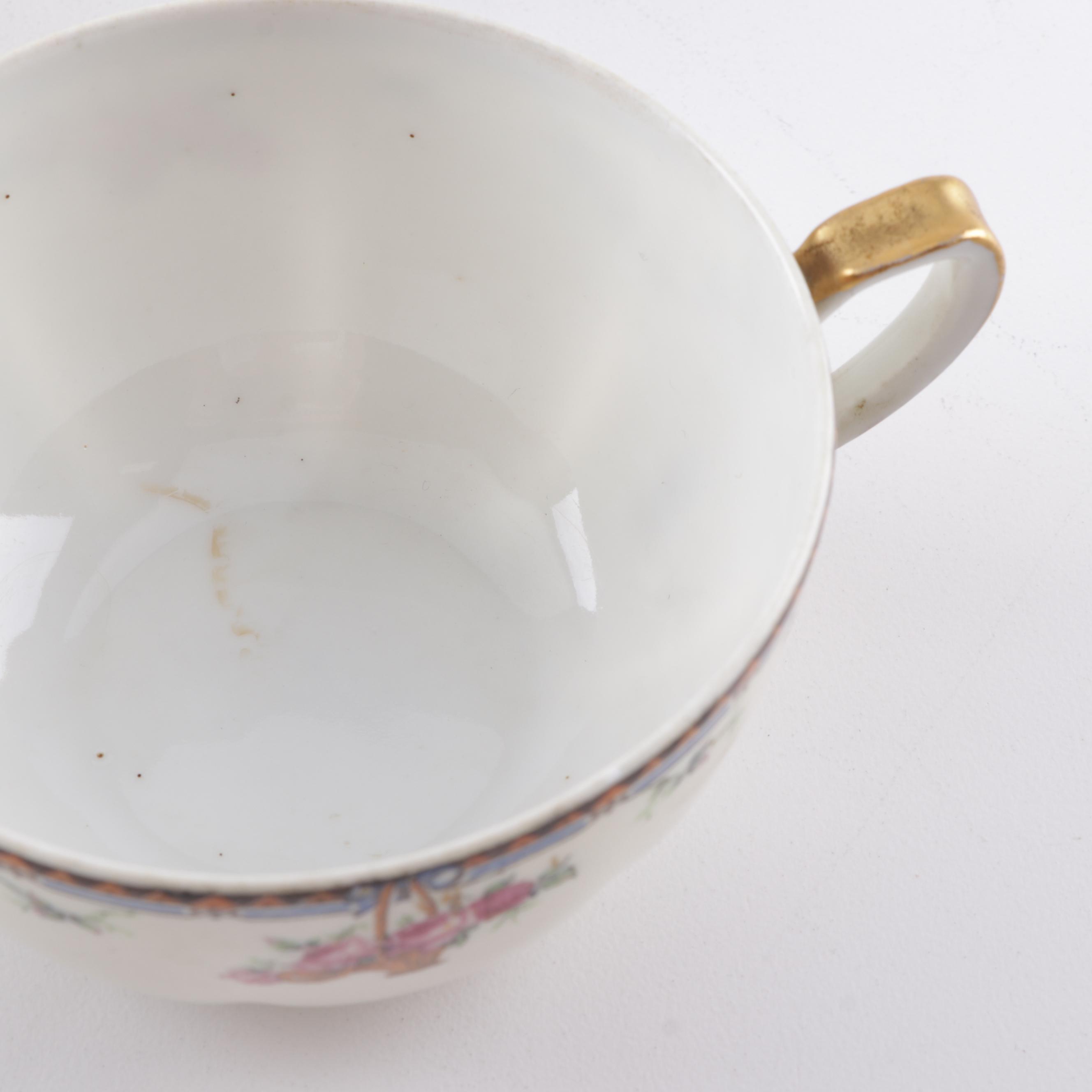 Haviland Limoges Porcelain "Plaza" Teacups