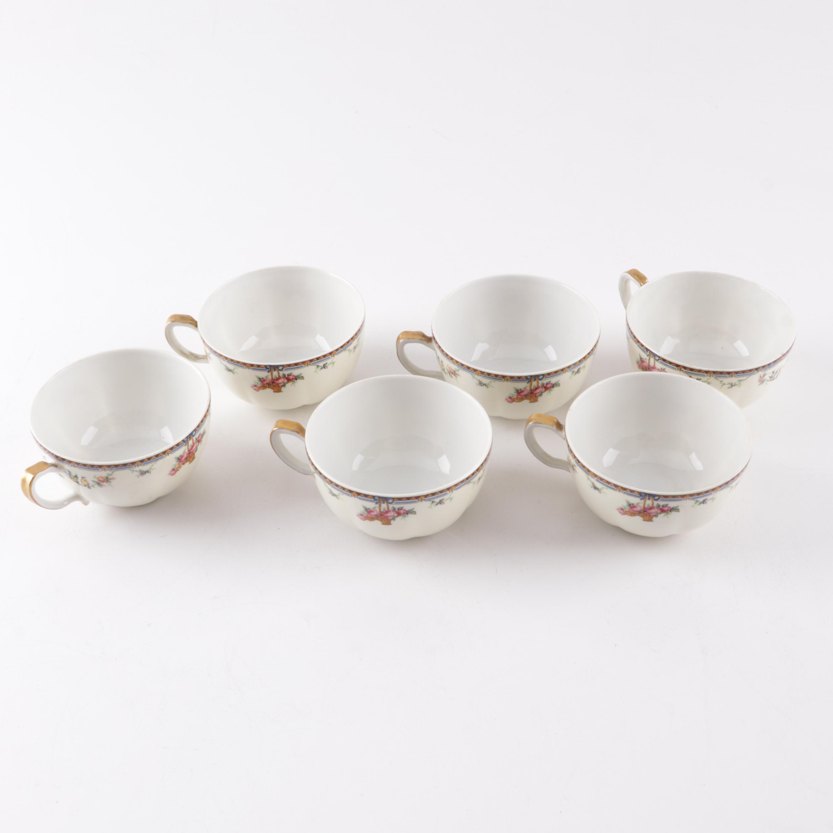Haviland Limoges Porcelain "Plaza" Teacups