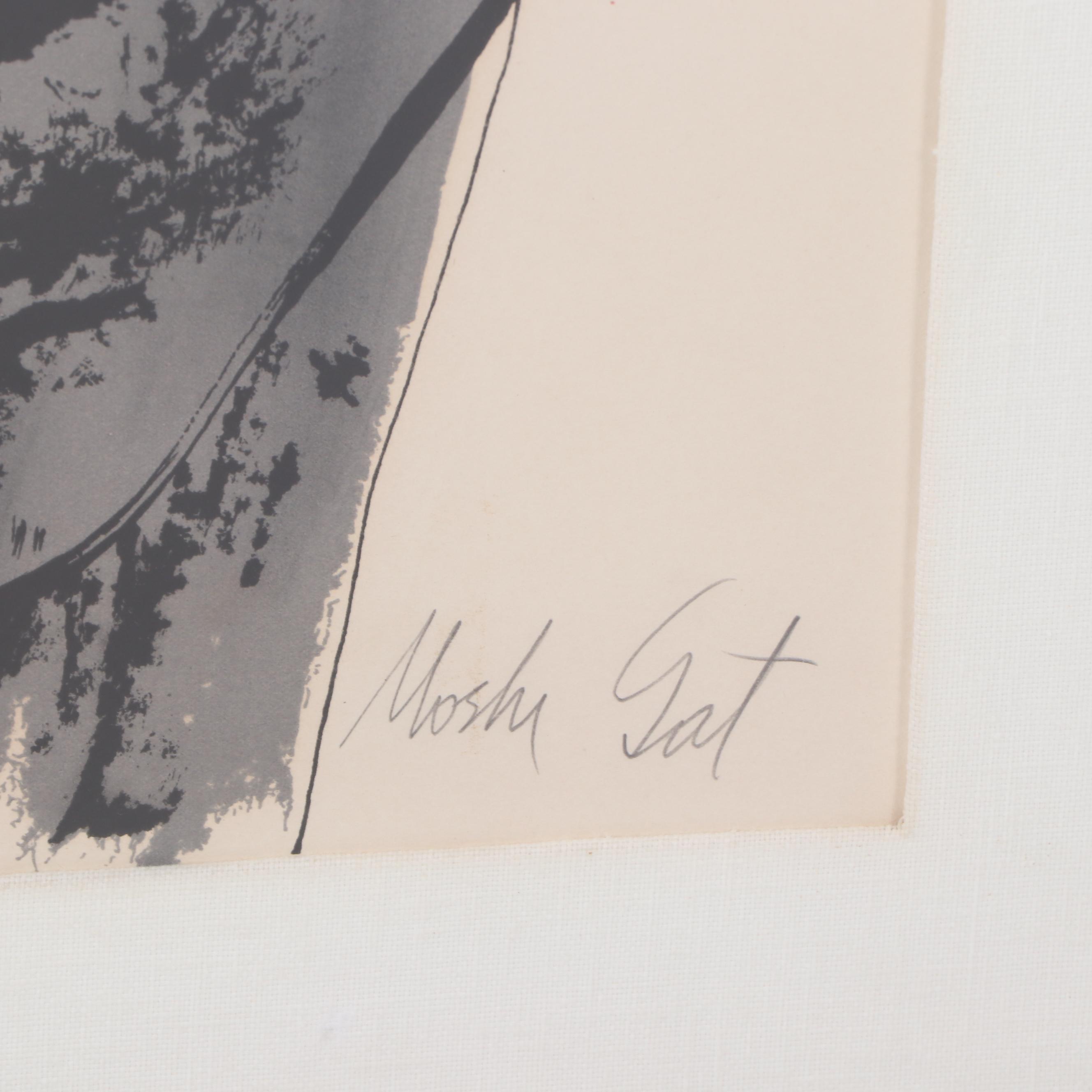 Moshe Gat Figural Color Lithograph