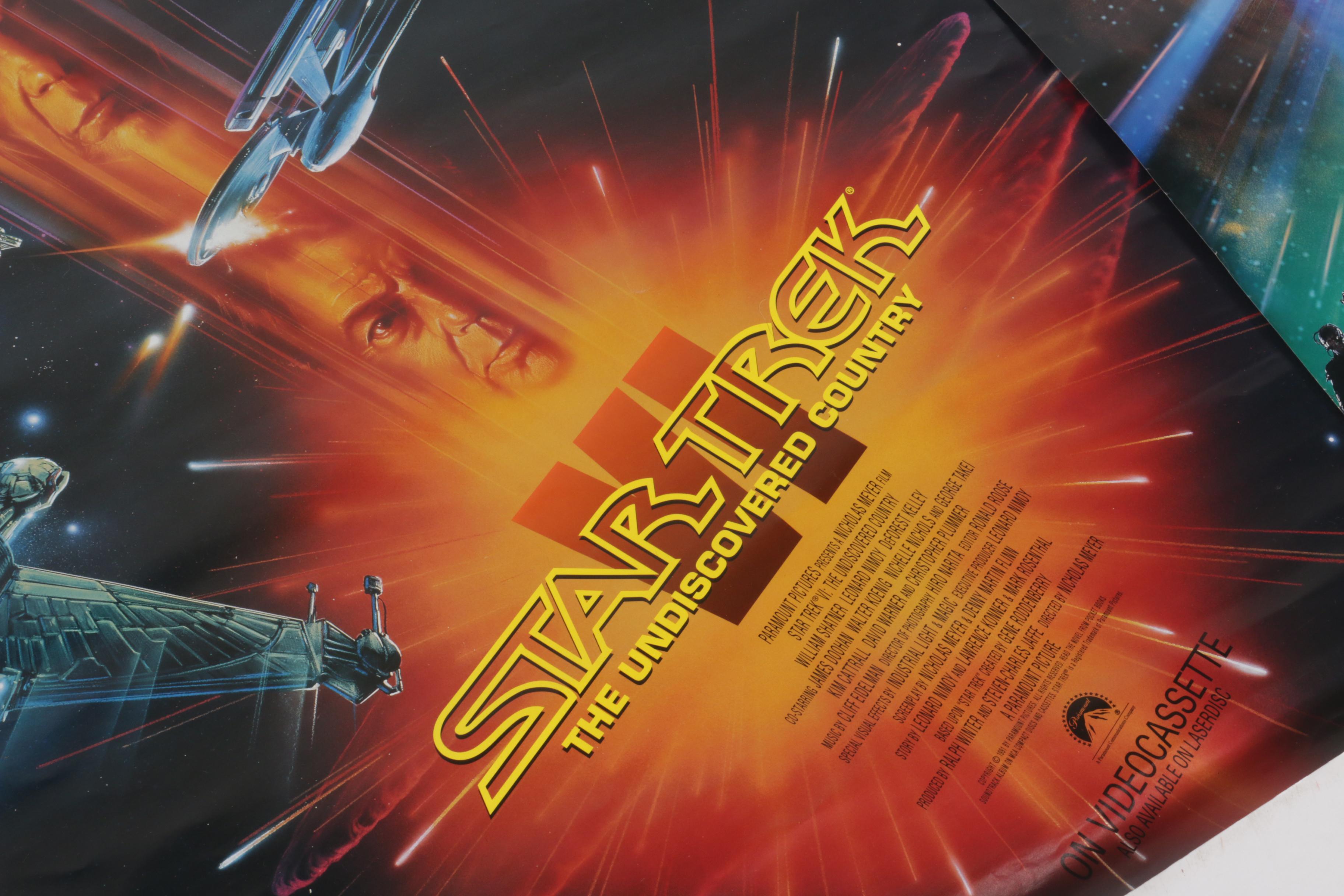 "Star Trek" Film Posters with "The Undiscovered Country" and "First Contact"